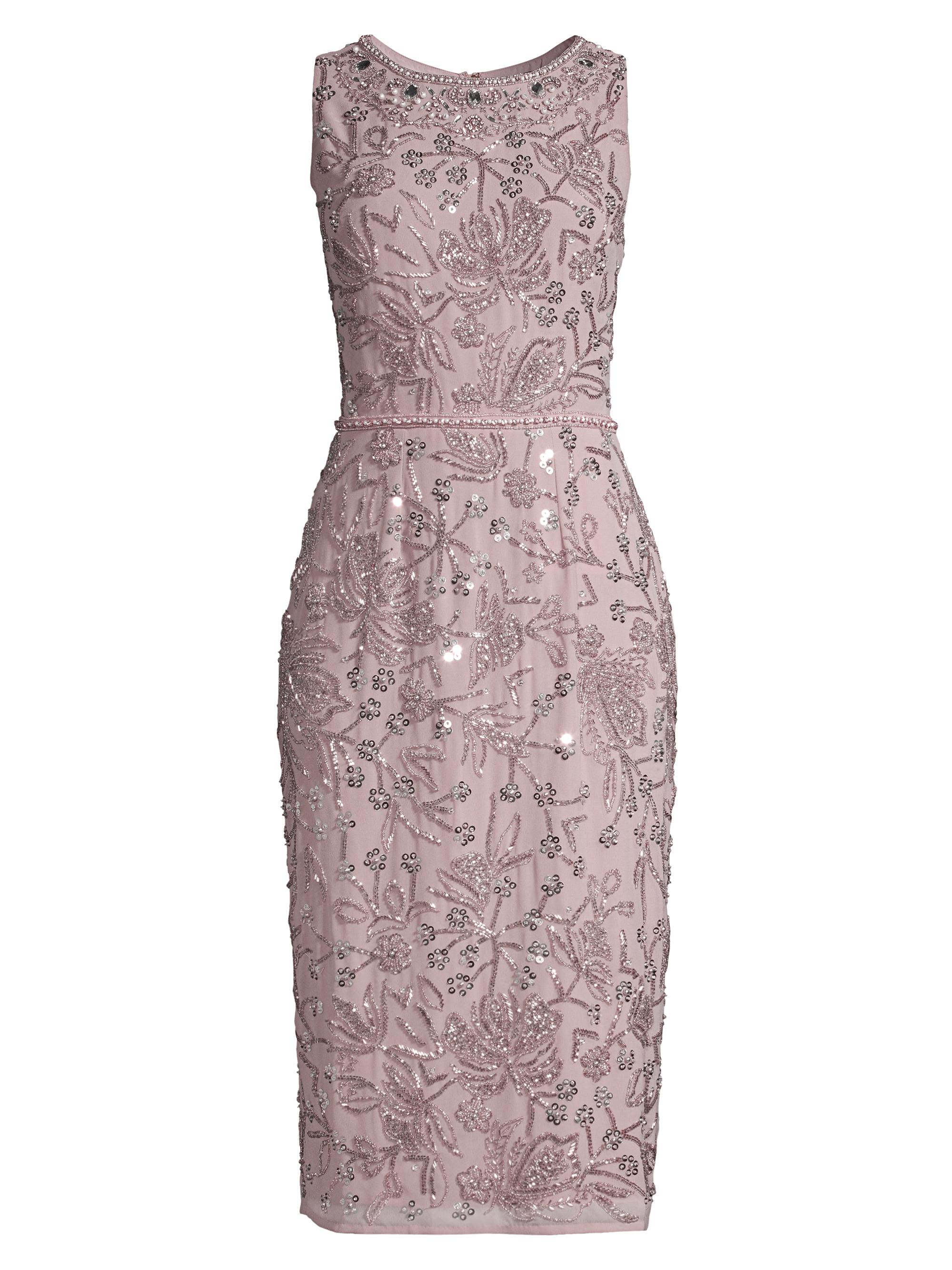 Mac Duggal Women's Floral Beaded Sheath Dress - Vintage Lilac