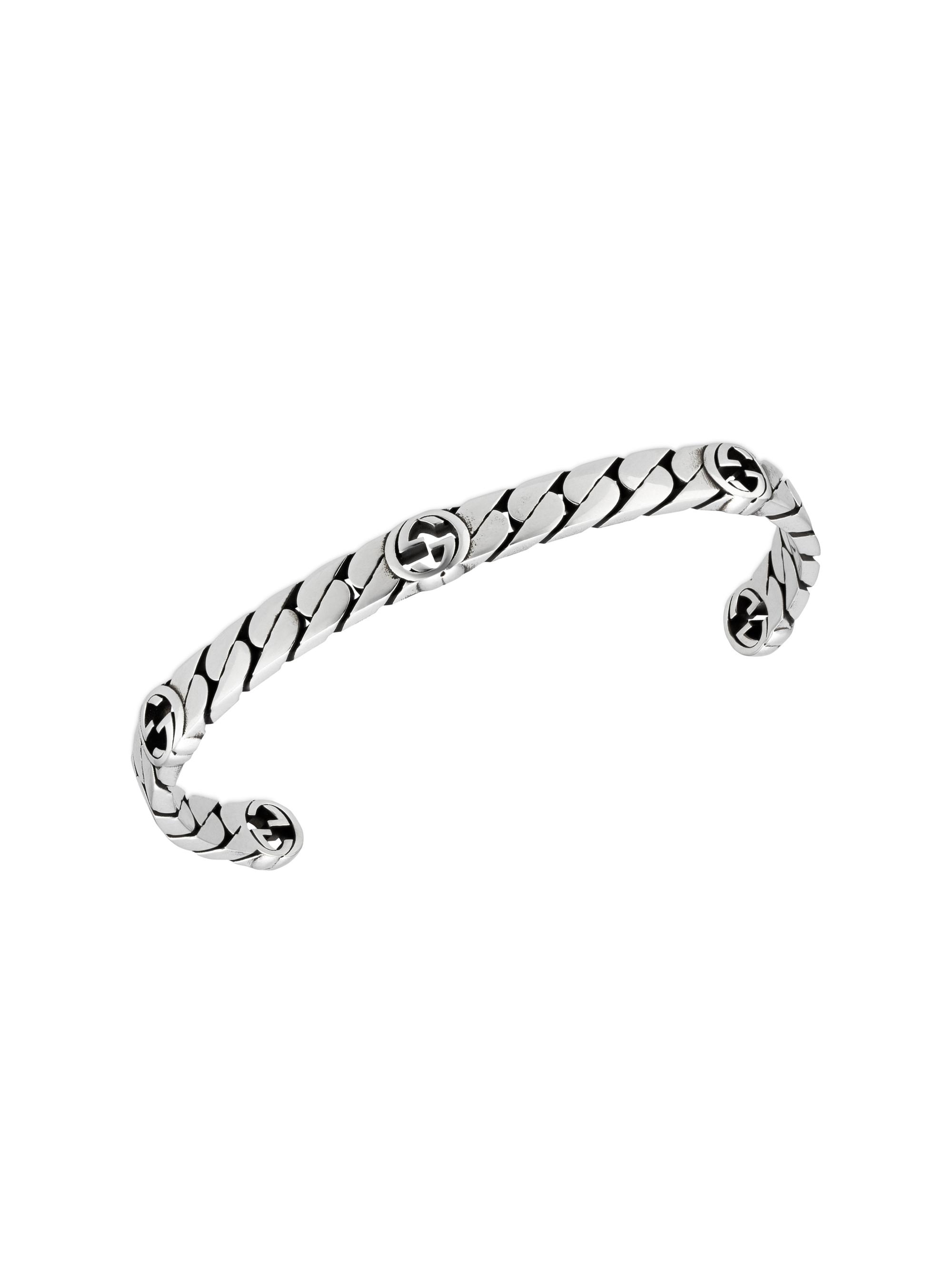 Gucci Women's Sterling Silver Interlocking G Bracelet - Silver
