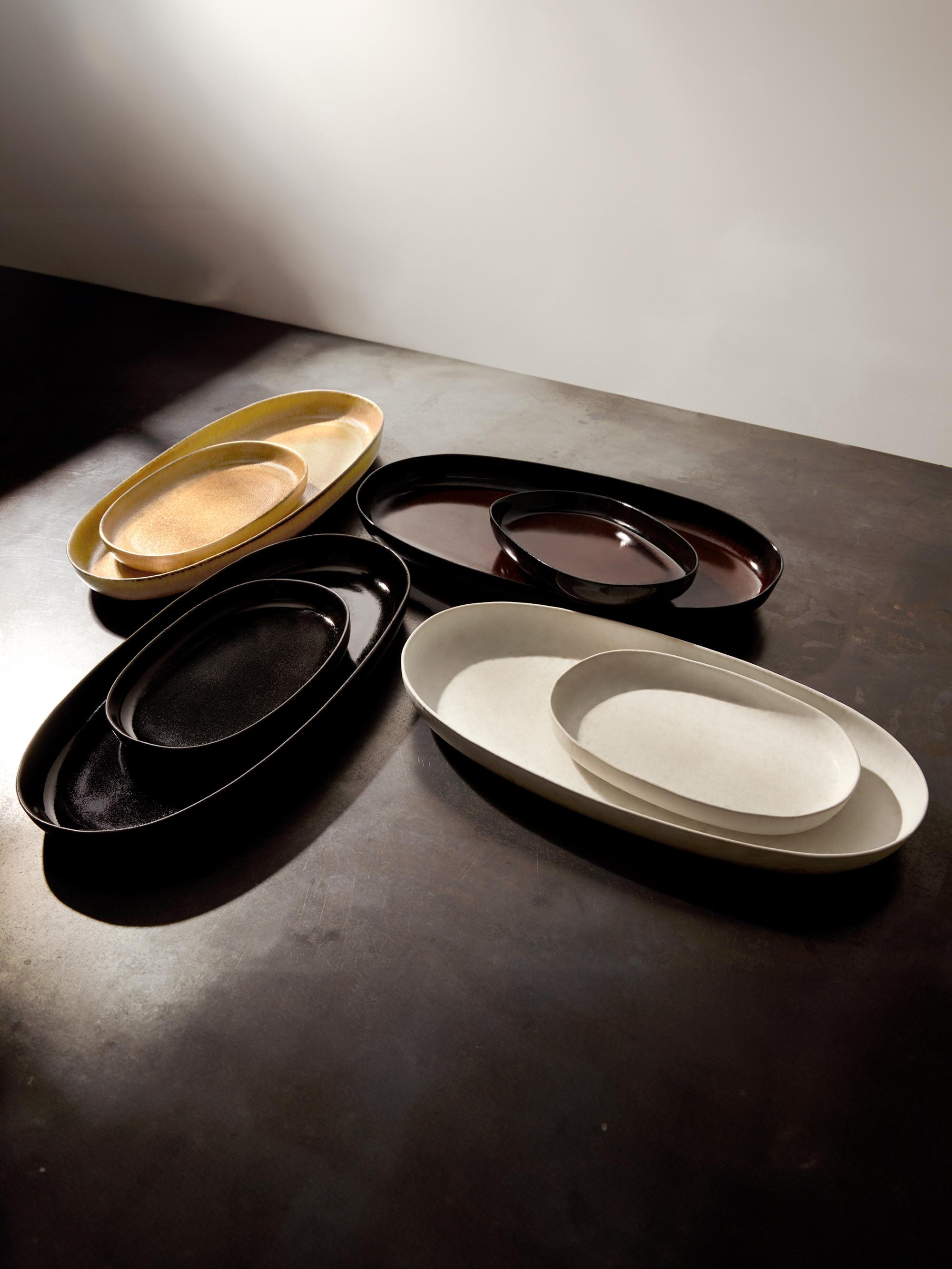 L'Objet Terra Iron Oval Small Platter - Green