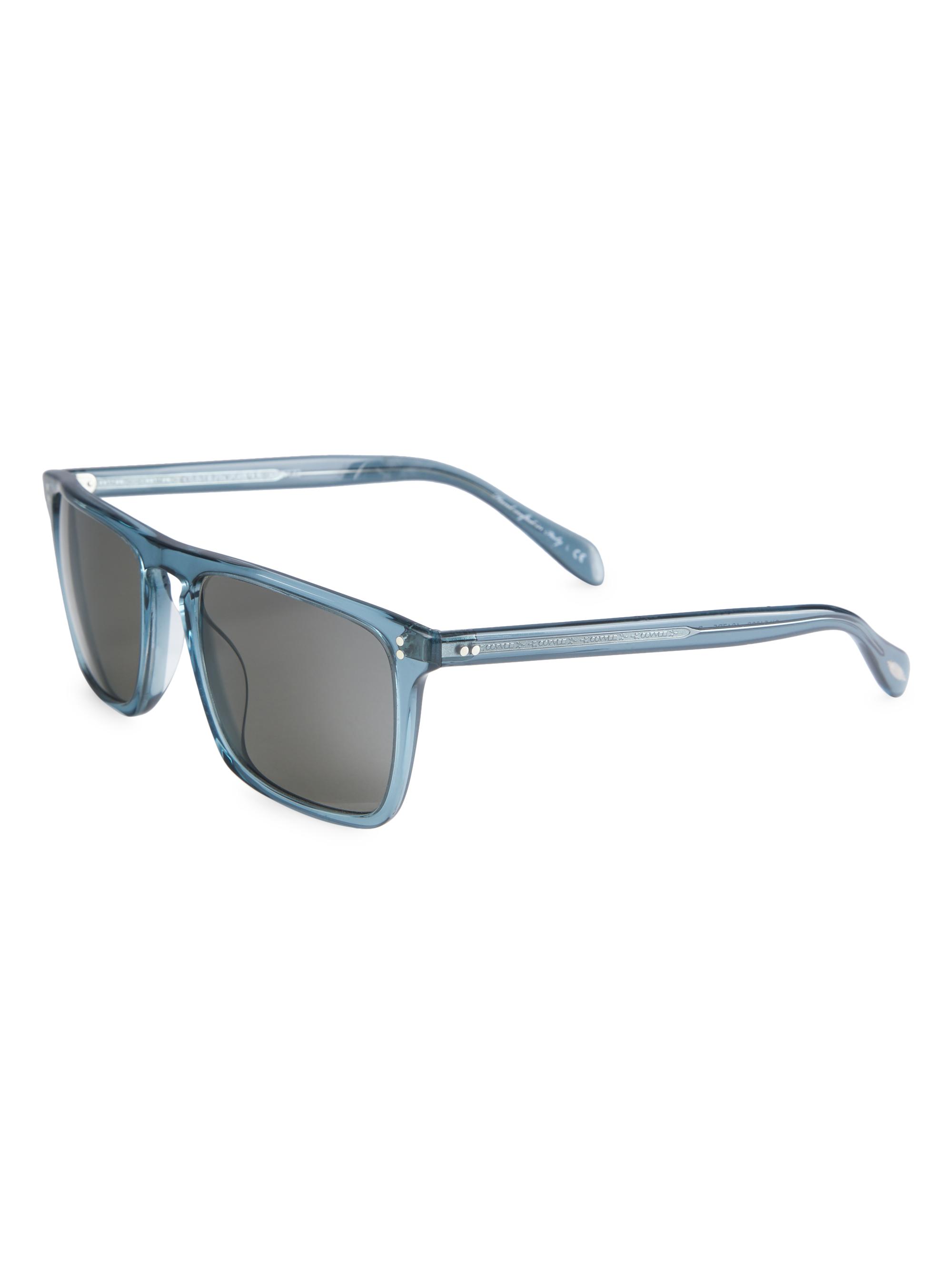 Oliver Peoples Bernardo 56MM Rectangular Sunglasses | Saks Fifth