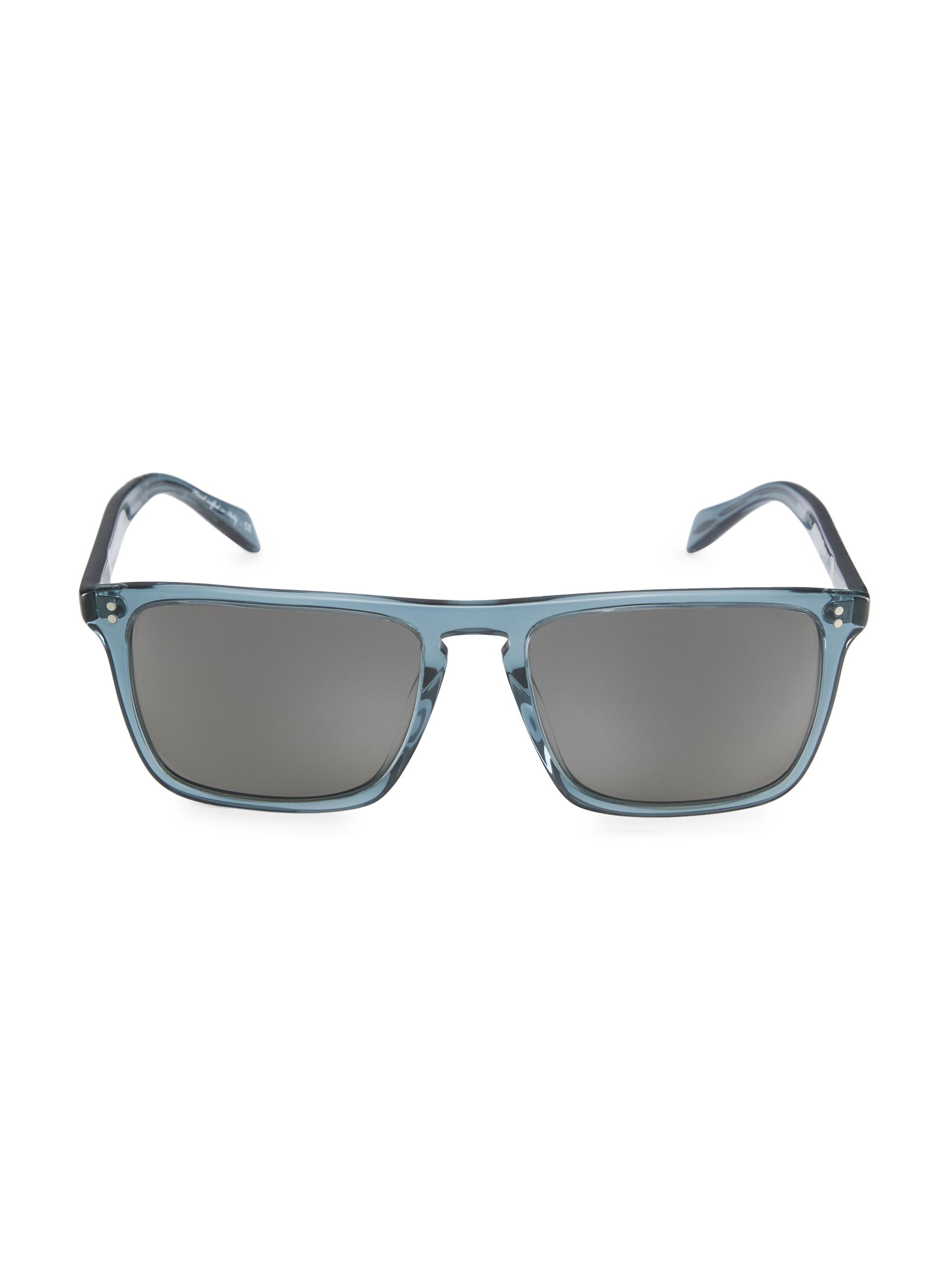 Oliver Peoples Men's Bernardo 56MM Rectangular Sunglasses - Washed Teal
