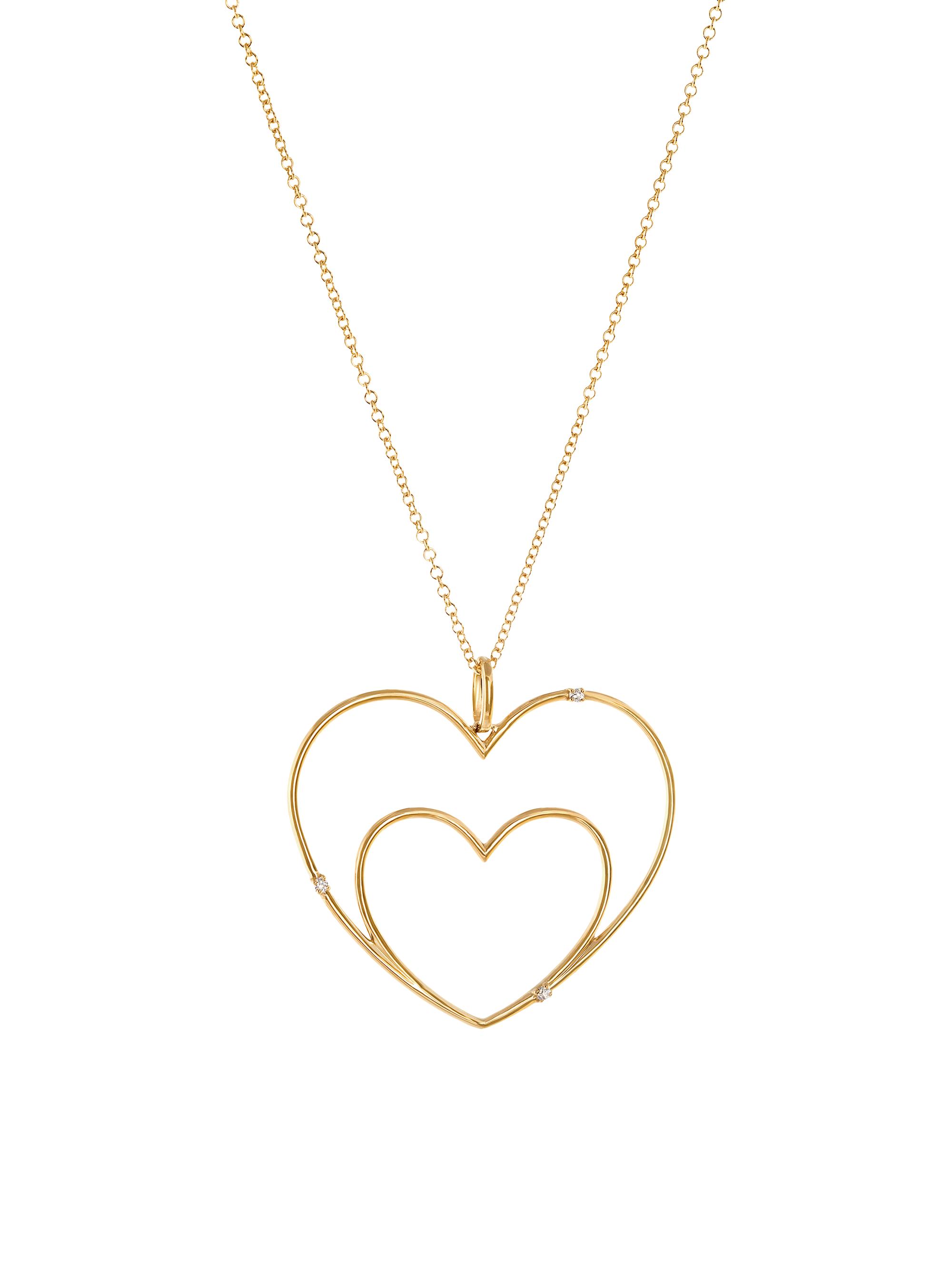 Devon Woodhill Women's 14K & 18K Yellow Gold & Diamond "I Carry Your Heart" Pendant Necklace - Shiny Gold