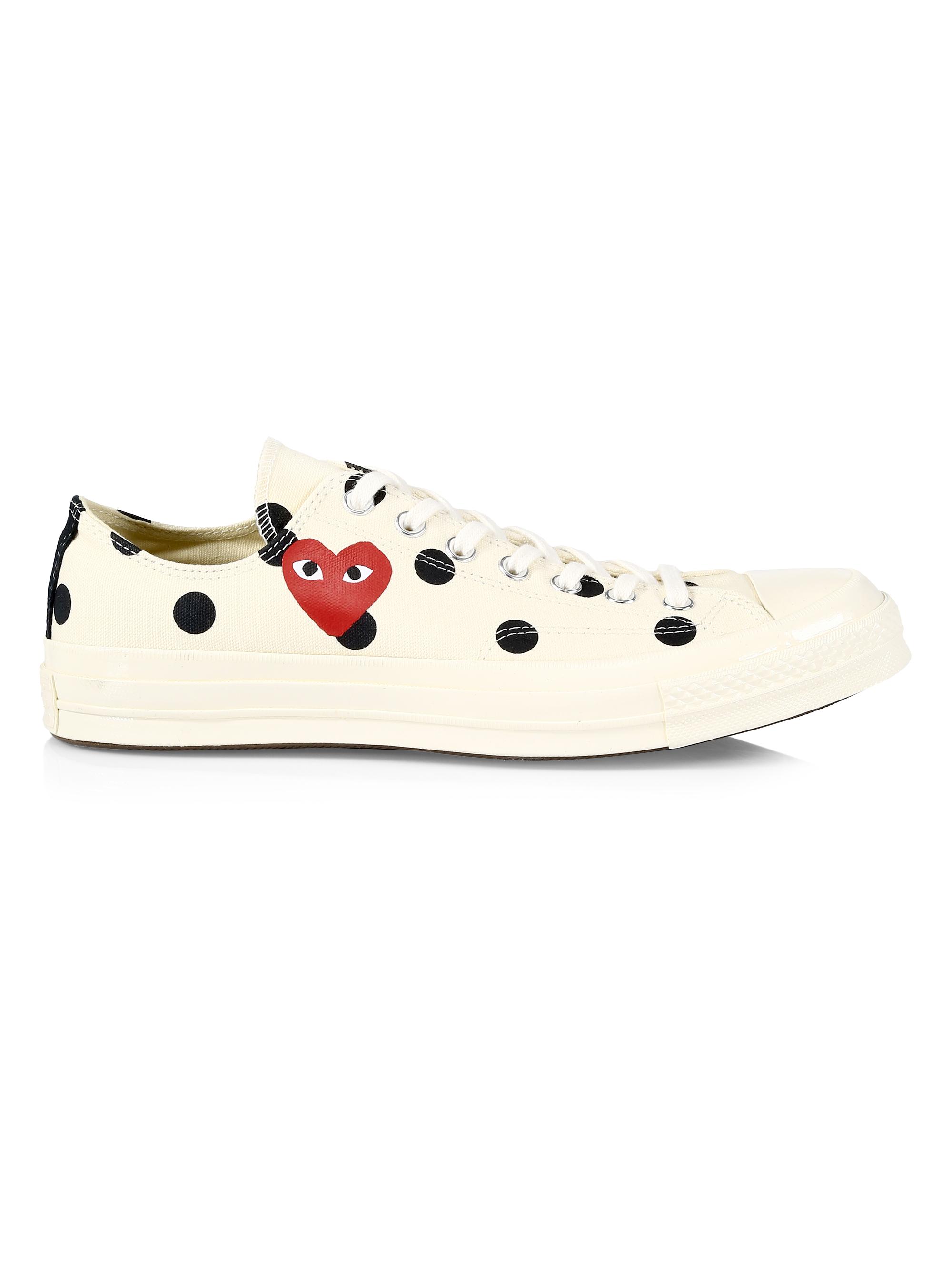 Comme des Garçons PLAY CdG PLAY x Converse Men's Chuck Taylor All Star Polka Dot Low-Top Sneakers - White