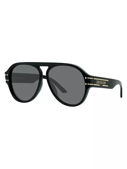 DiorSignature A1U Dior Sunglasses Shiny Black | Smoke / 58-12-140 mm