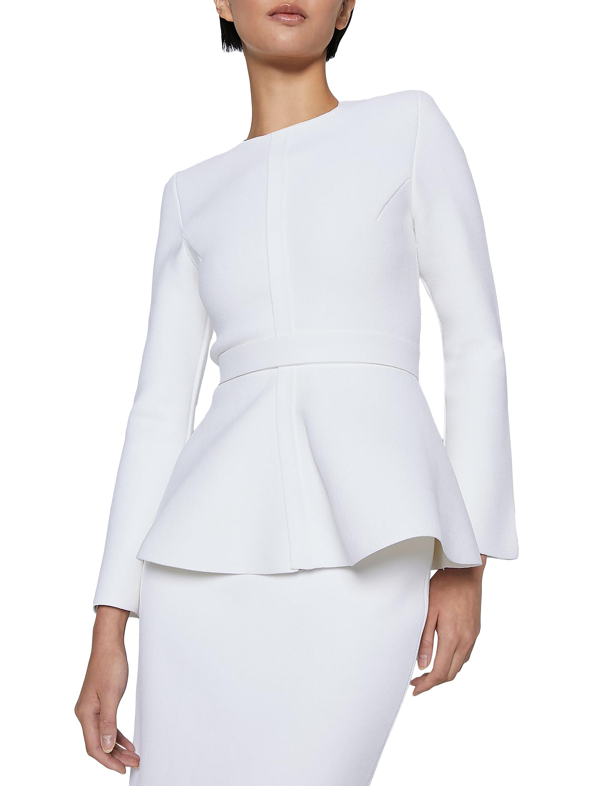 Scanlan Theodore Crepe Knit Ruffle Jacket | Saks Fifth Avenue