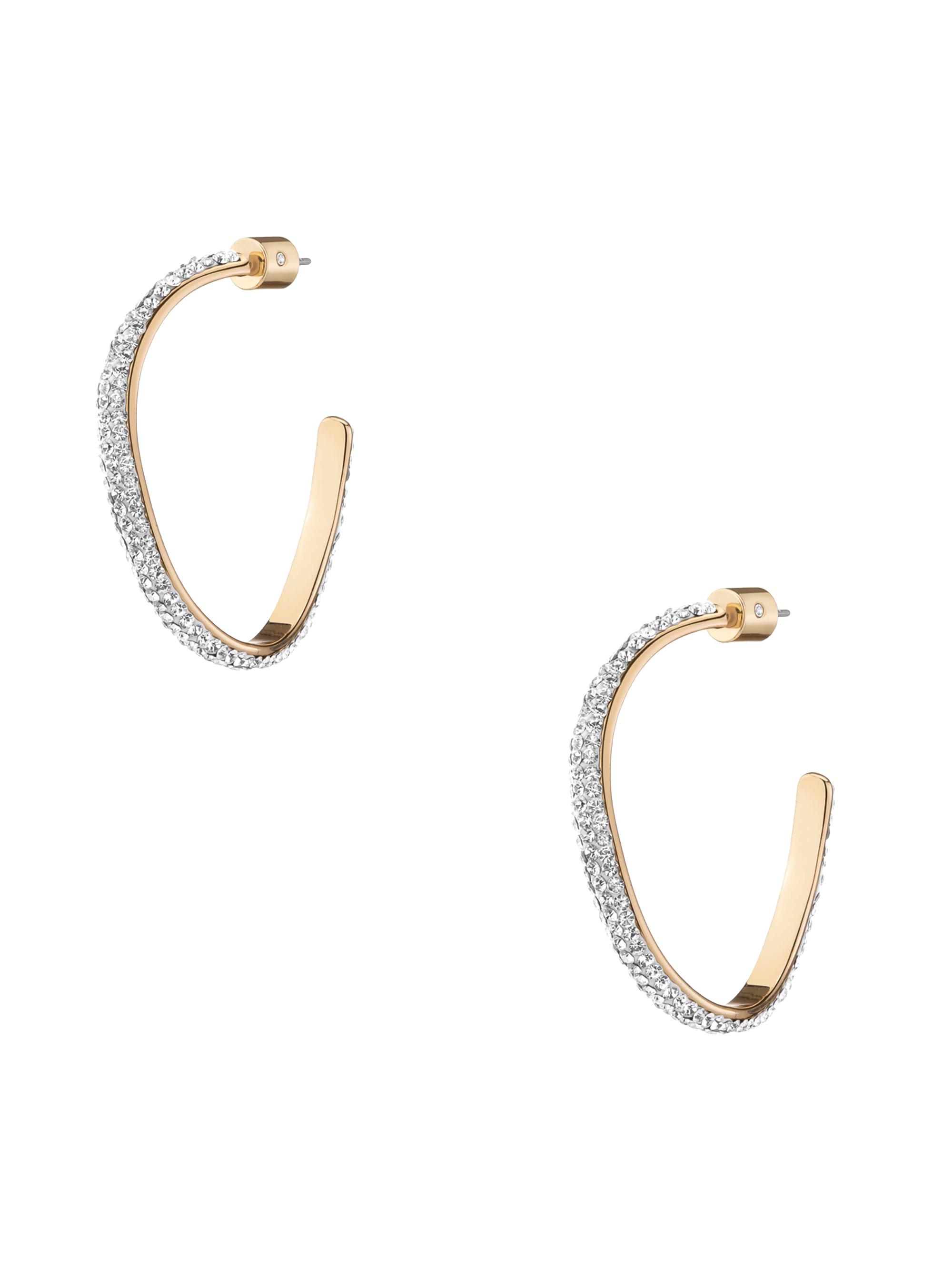 Demarson Women's Calypso 12K Goldplated & Crystal-Lined Mini Curved Hoop Earrings - Gold