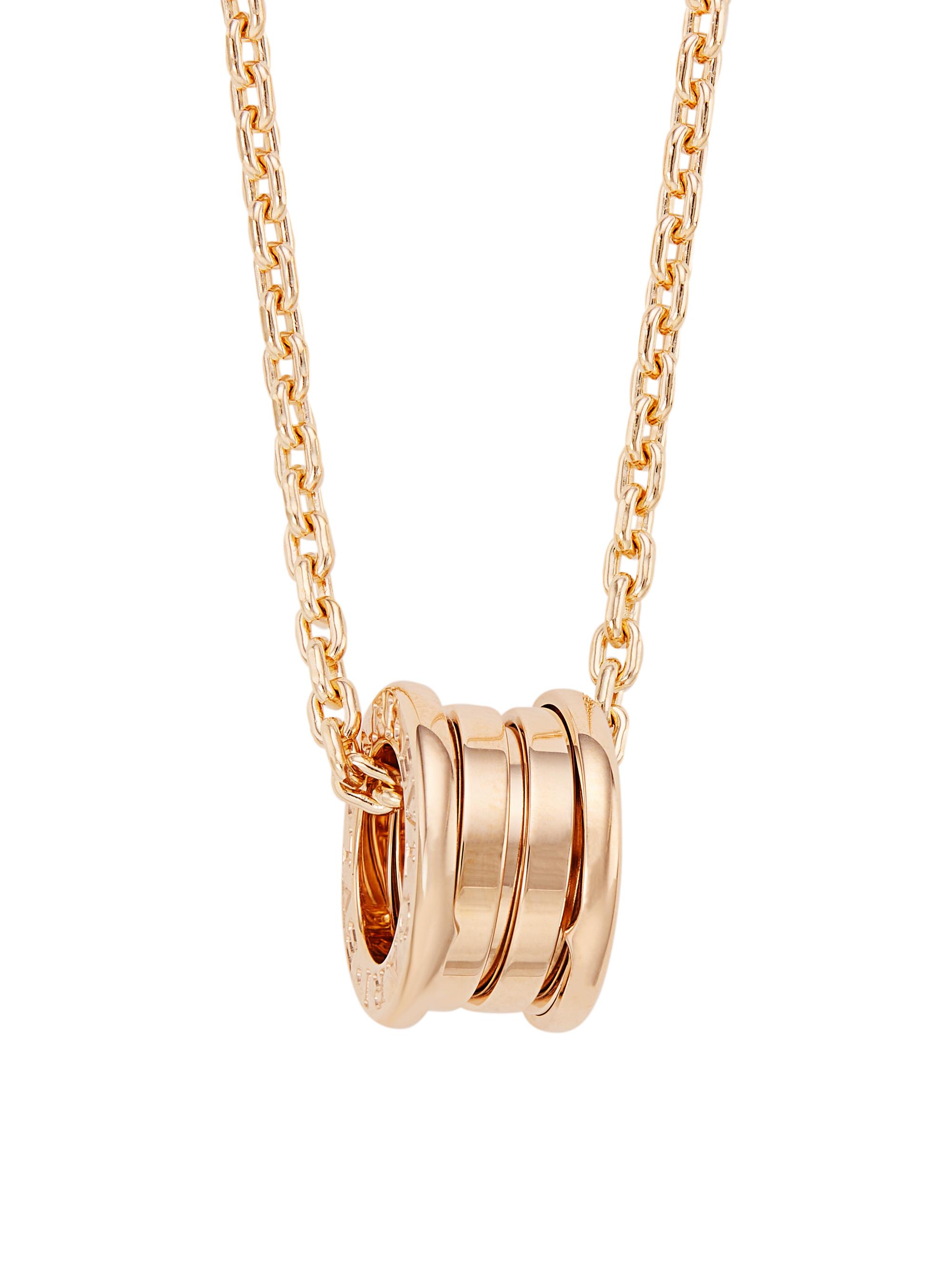 BVLGARI Women's B. zero1 18K Rose Gold Pendant Necklace - Rose Gold