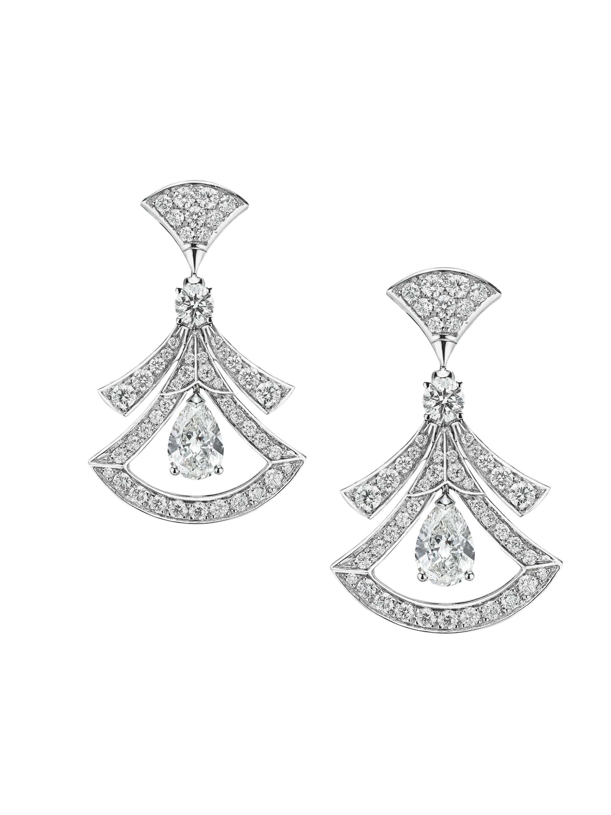 BVLGARI Women's Divas' Dream 18K White Gold & Diamond Drop Earrings - White Gold