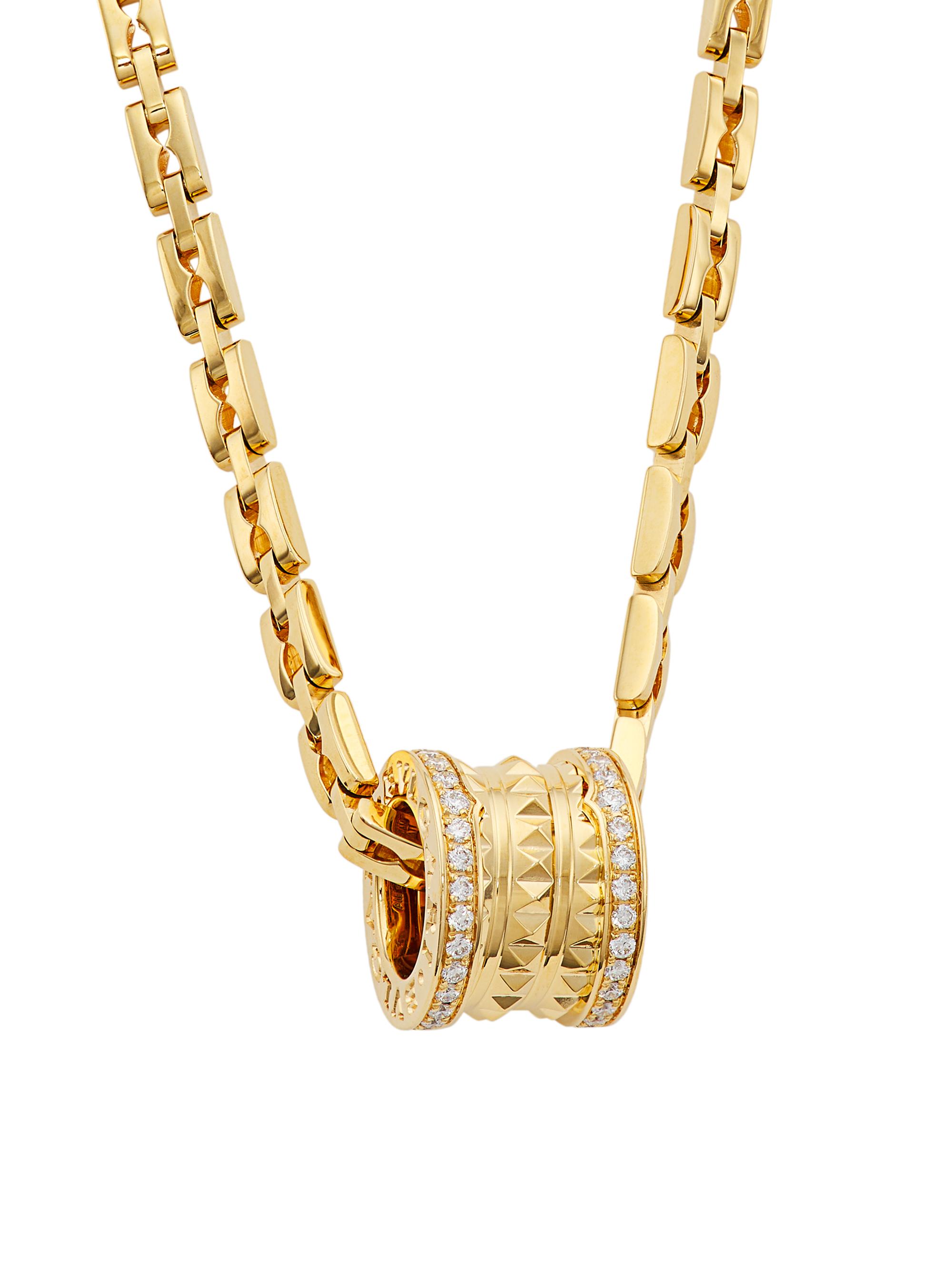 BVLGARI Women's B. zero1 18K Yellow Gold & Diamond Pendant Necklace - Yellow Gold
