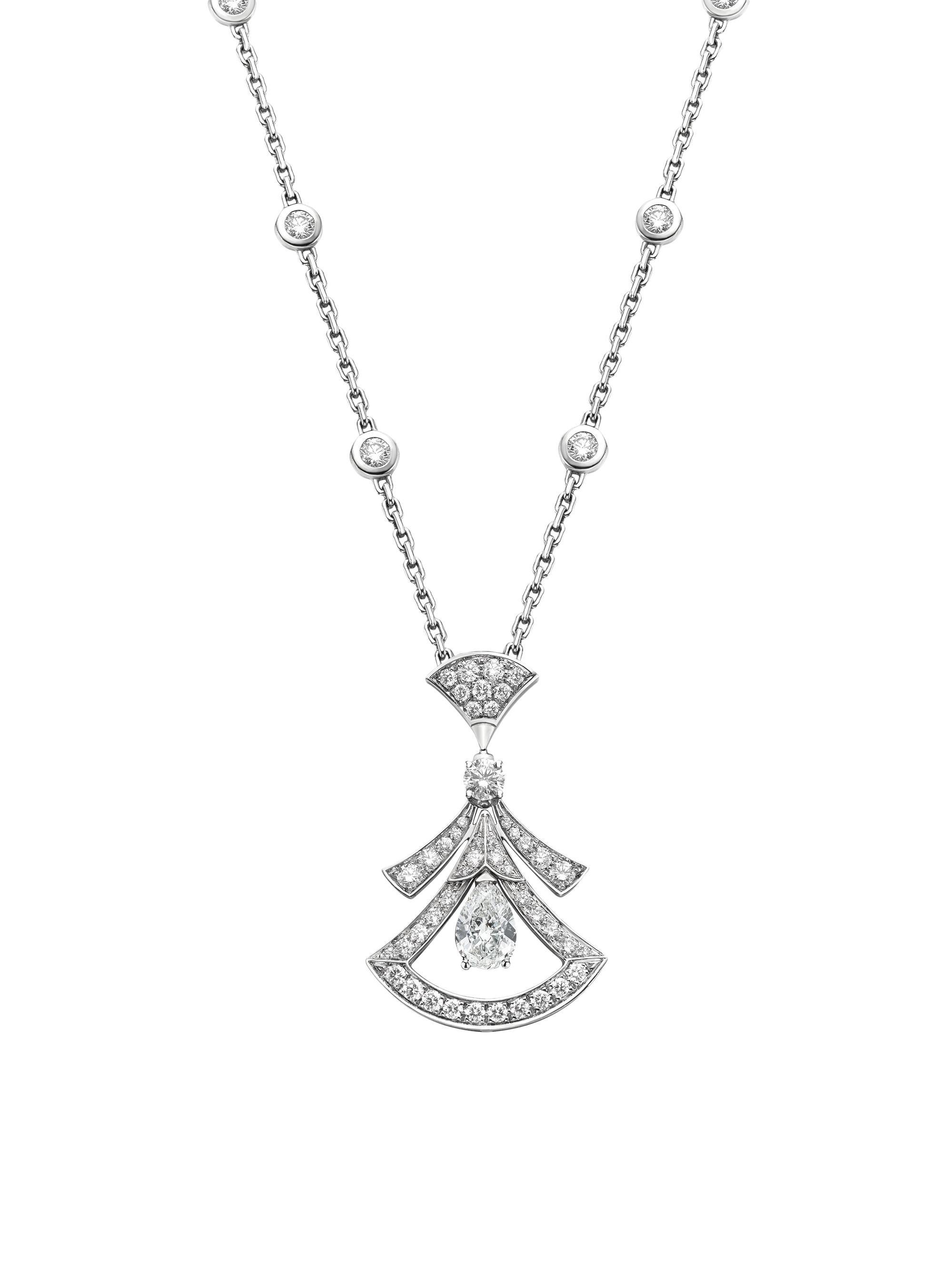 BVLGARI Women's Divas' Dream 18K White Gold & Diamond Pendant Necklace - White Gold