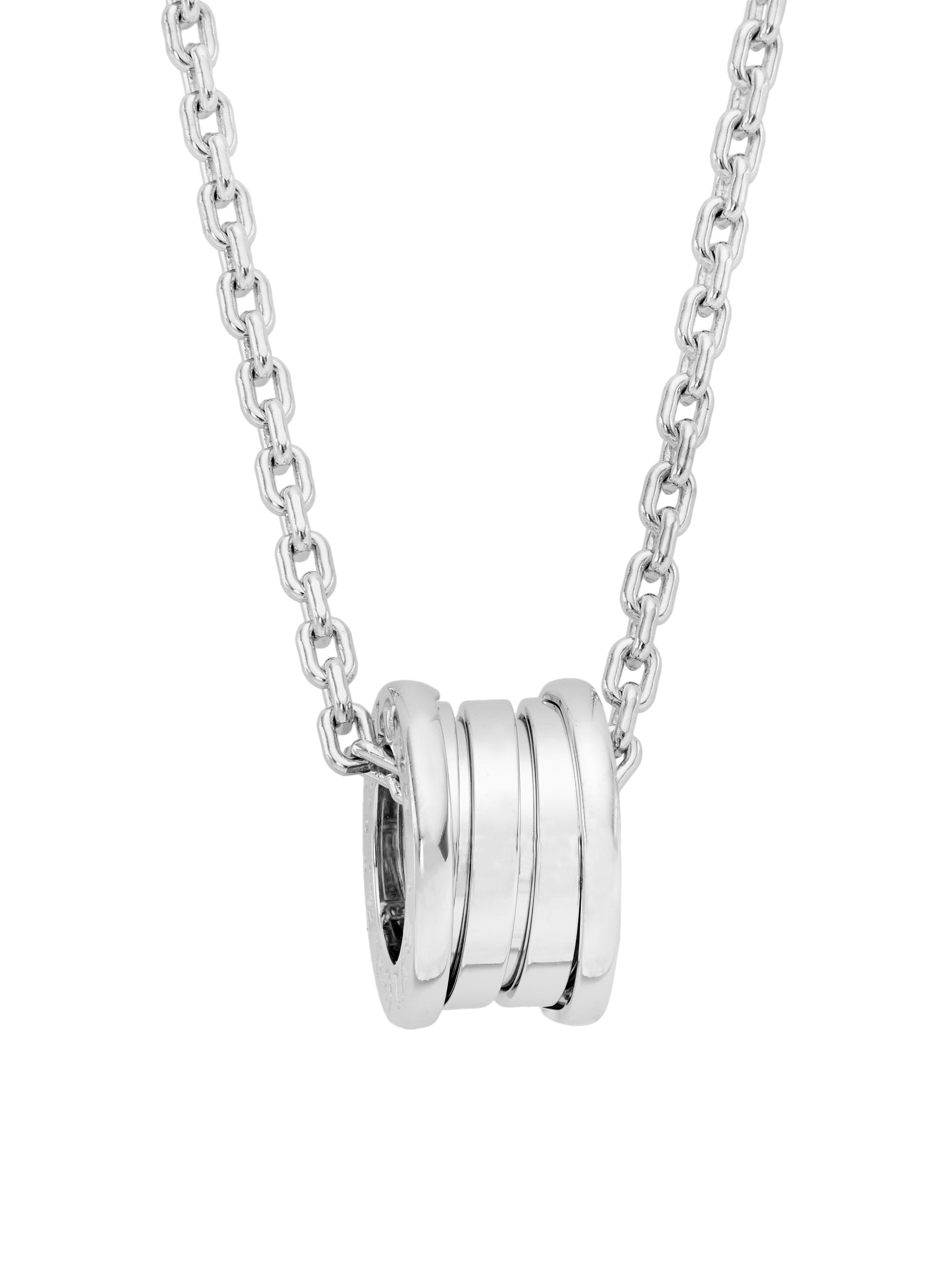 BVLGARI Women's B. zero1 18K White Gold Pendant Necklace - White Gold