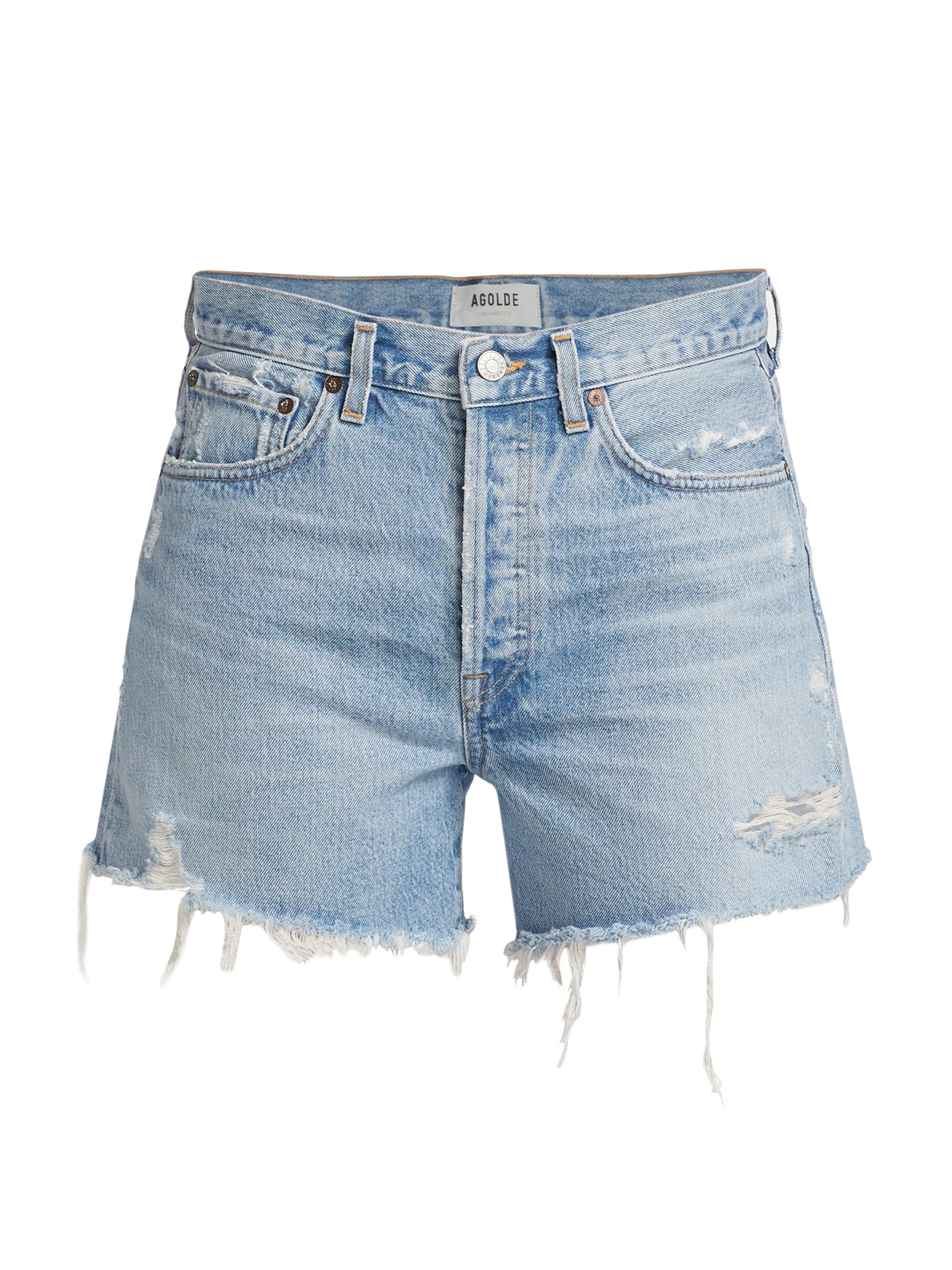 Agolde Women's Parker Longline Denim Shorts - Swap Meet