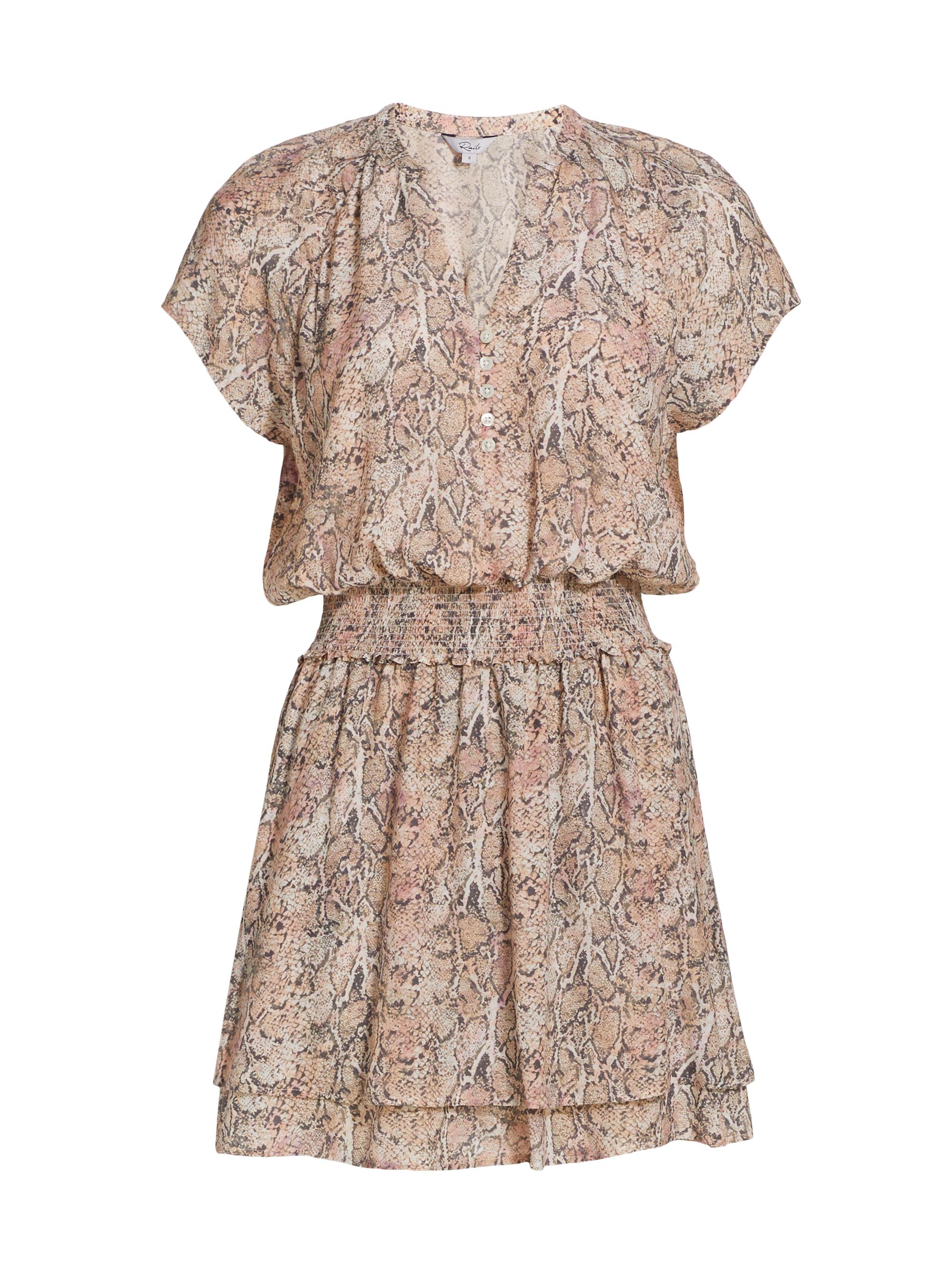 Rails Women's Karla Python Print Blouson Dress - Watercolor Snake