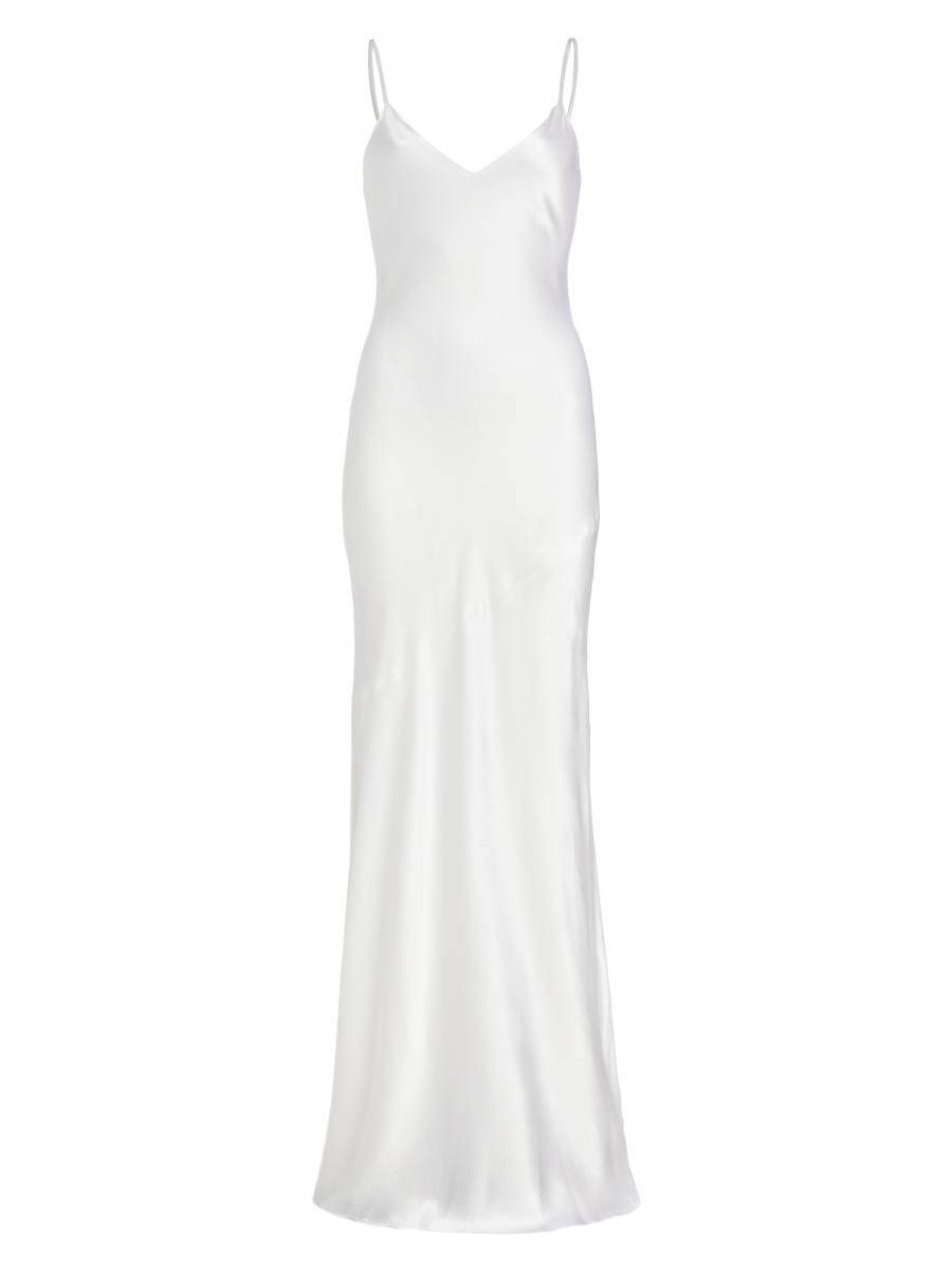 ワンピース PLAIN SS25 ABITO LUNGO SLIPDRESS (3397FL2674 410) Solace London Purple The Elisa one-shoulder long dress | Coveti