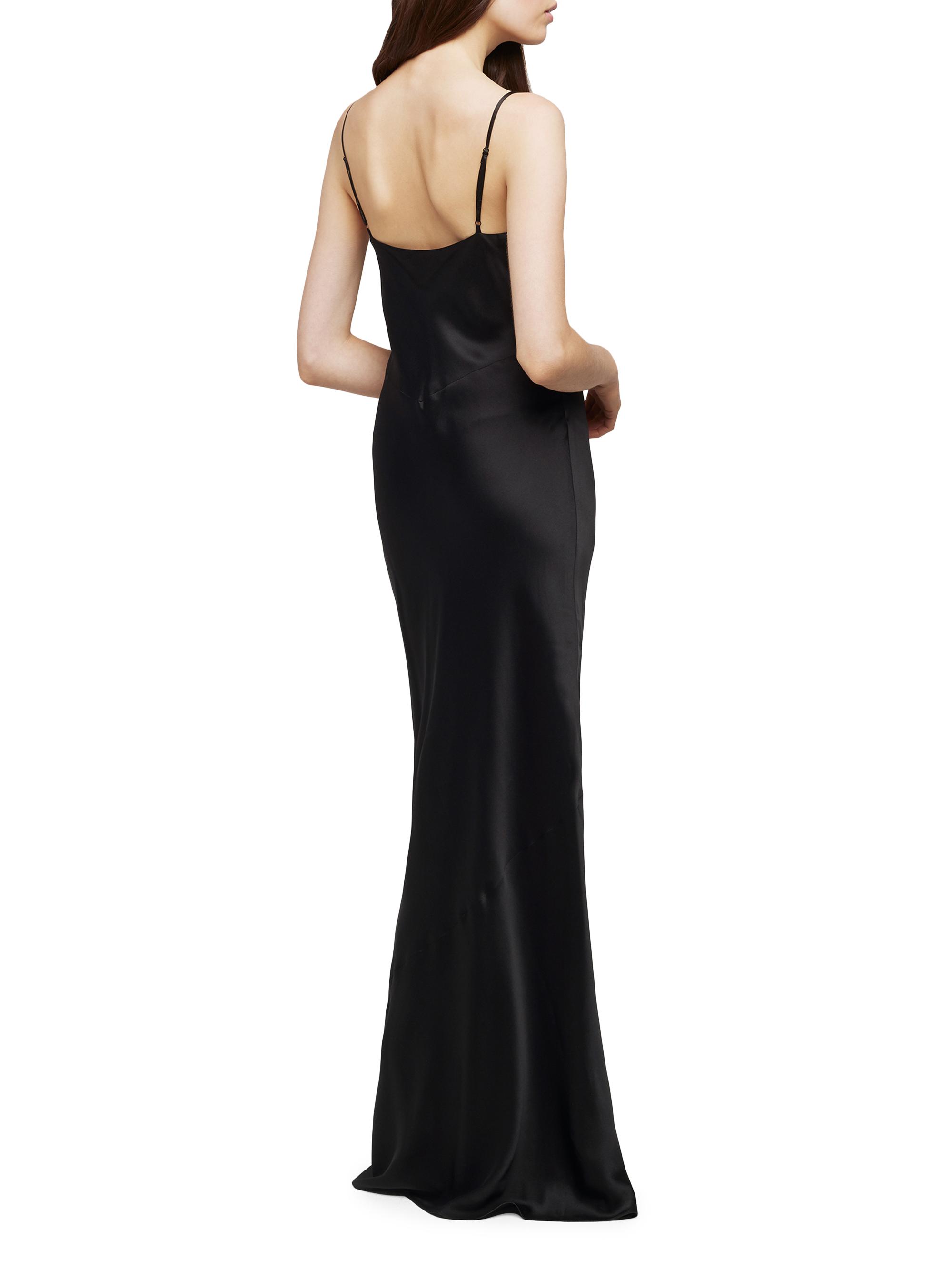 chinese dress ladies Stolen Stores Swan Slip Maxi Dress in Black and White