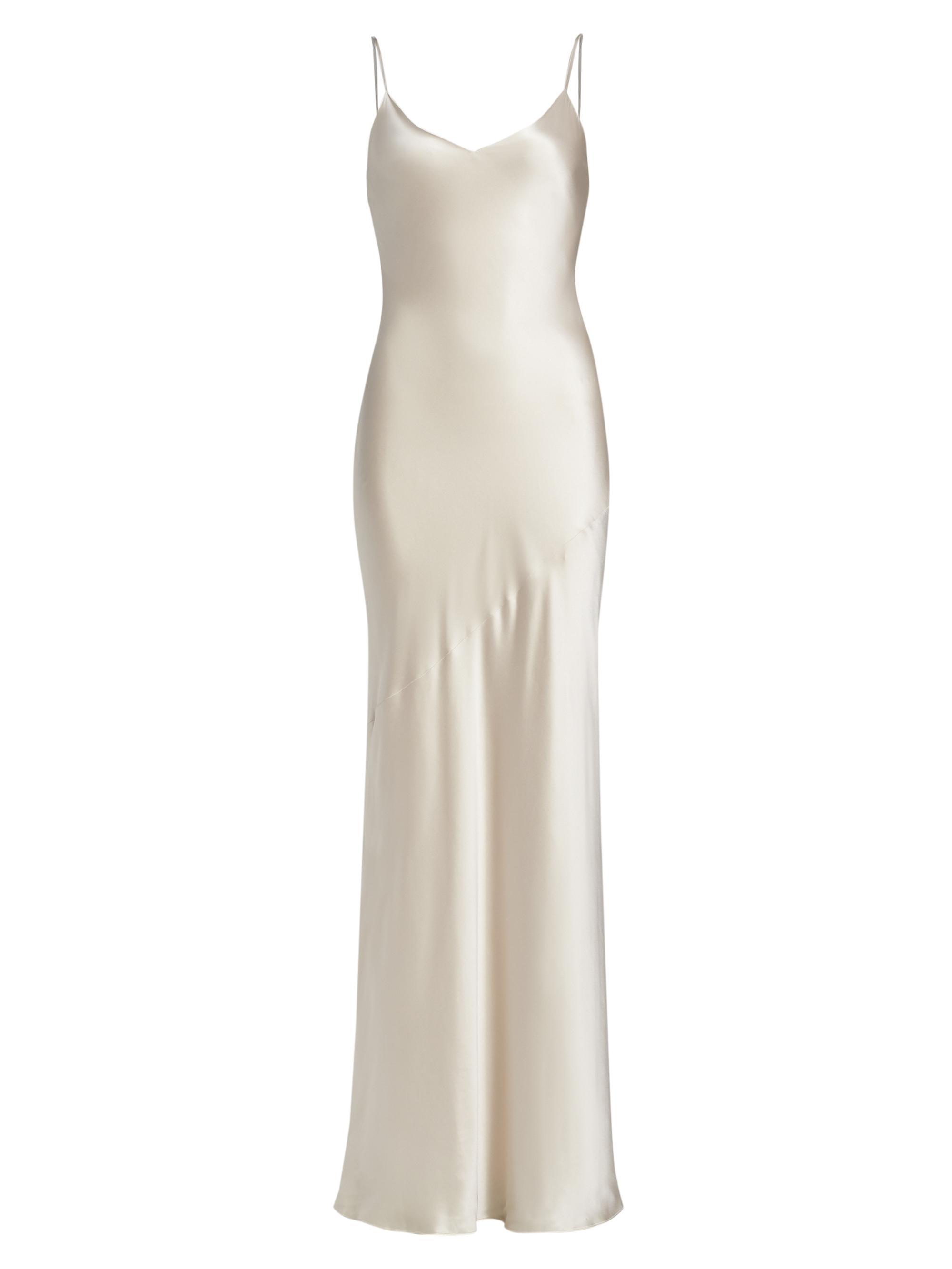 L'AGENCE Women's Serita Silk Slip Maxi Dress - Champagne