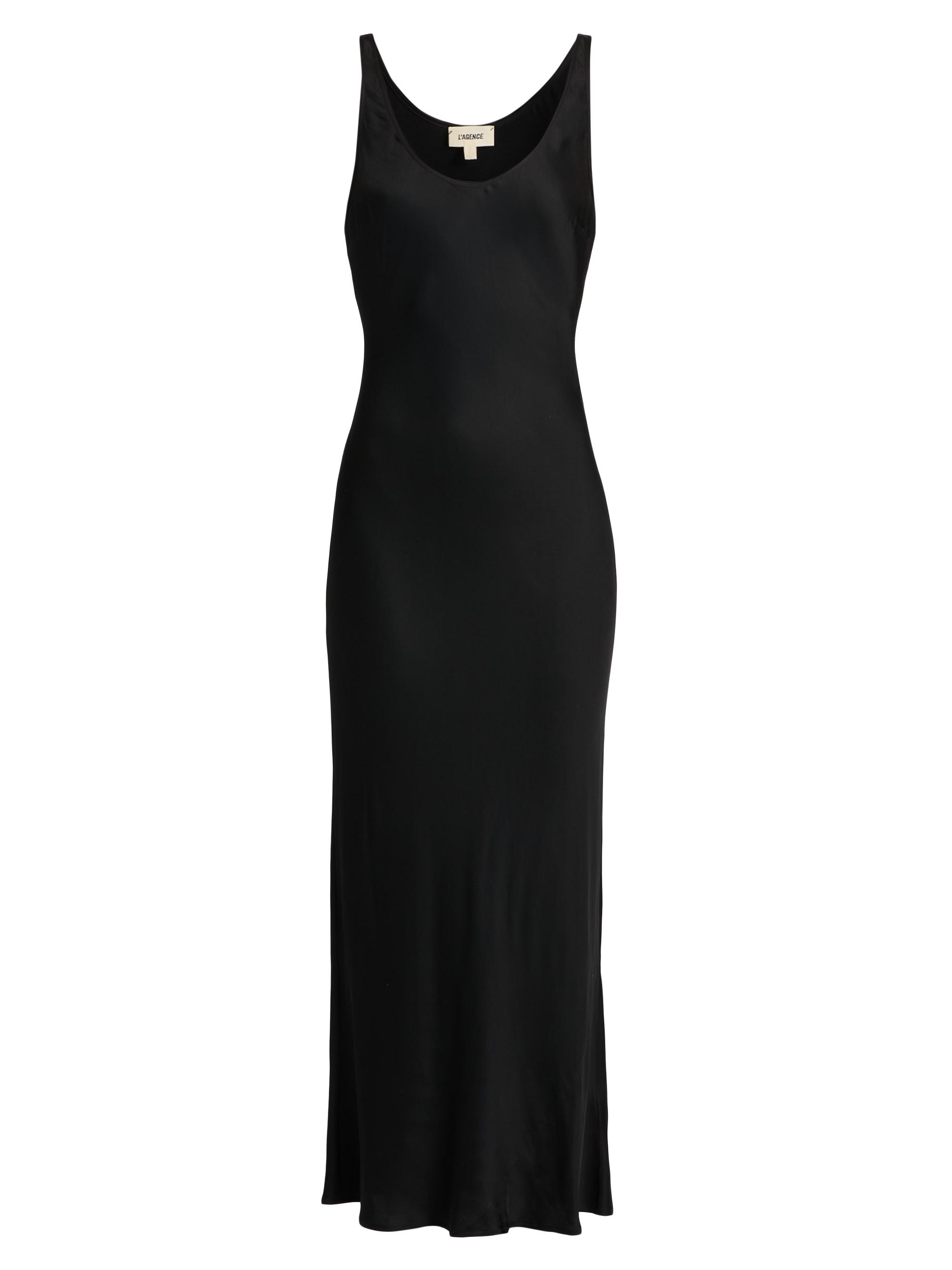black maxi dress tank Zinnia Tie Jersey Short Dress-Black main image 0