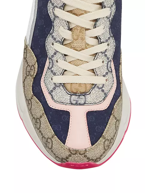 Gucci Rhyton Monogram Jacquard Sneakers - Blue