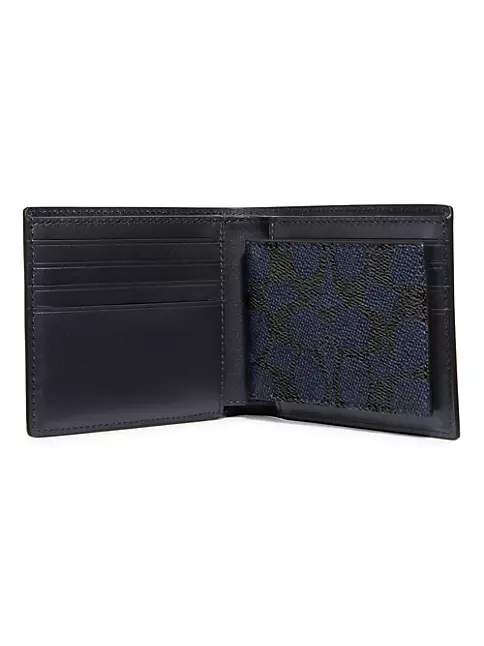 Louis Quatorze Women's Wallet Black Leather Purse