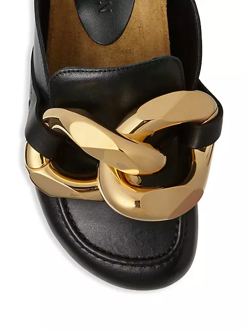 Shop JW Anderson Chain Leather Loafer Mules | Saks Fifth Avenue