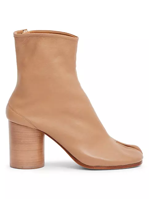 Shop Maison Margiela Tabi Leather Ankle Boots | Saks Fifth Avenue