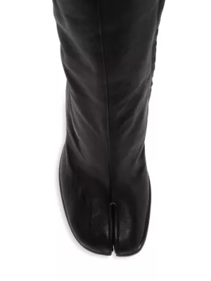 Maison Margiela glossy knee-length boots - Black