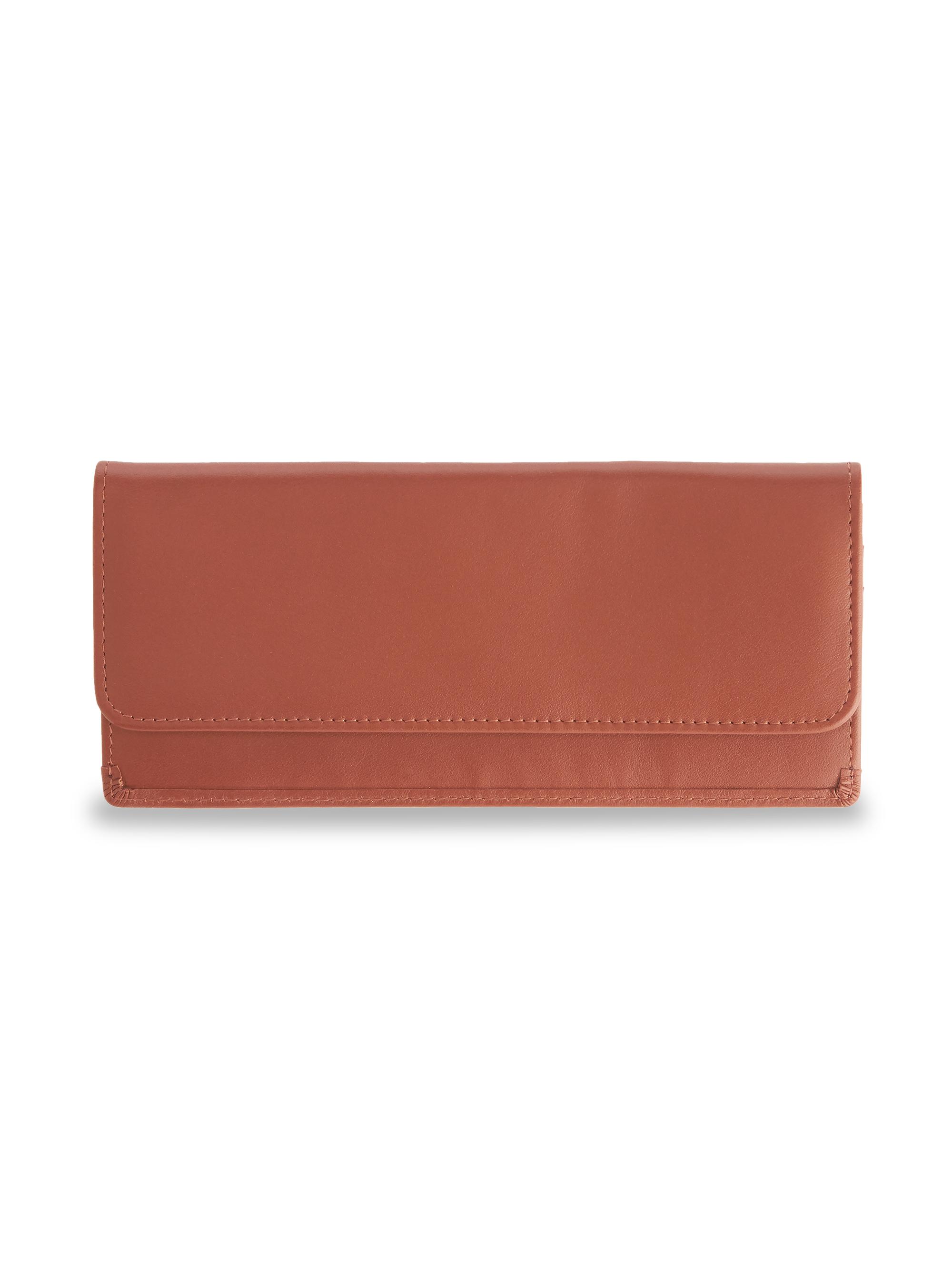 Royce New York Men's RFID-Blocking Leather Clutch Wallet - Red