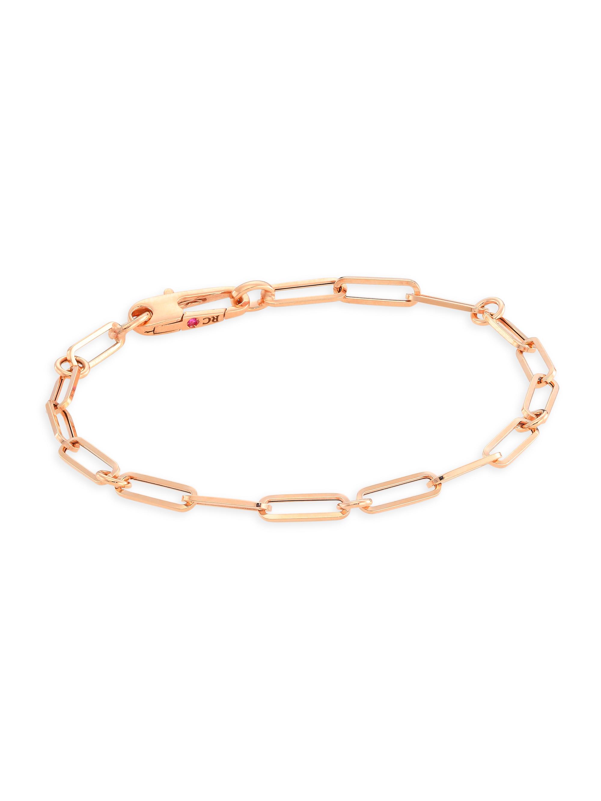 Roberto Coin Women's 18K Rose Gold Paper Clip Chain Bracelet - Rose Gold