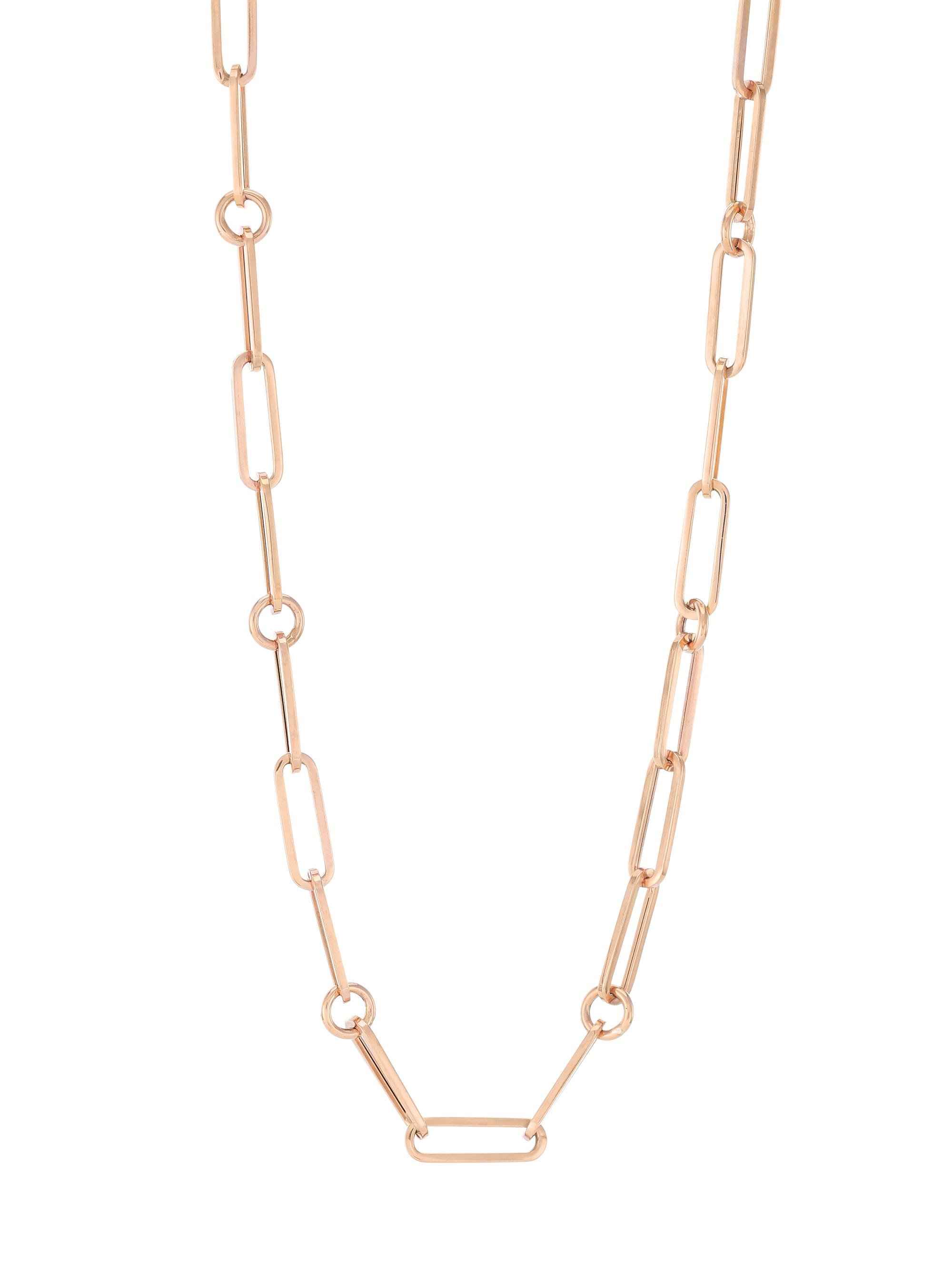 Oradina 18K Yellow Solid Gold Venice Link Necklace | Saks Fifth Avenue
