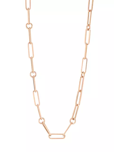 Roberto Coin Paperclip Necklace Chain in 18k Yellow Gold