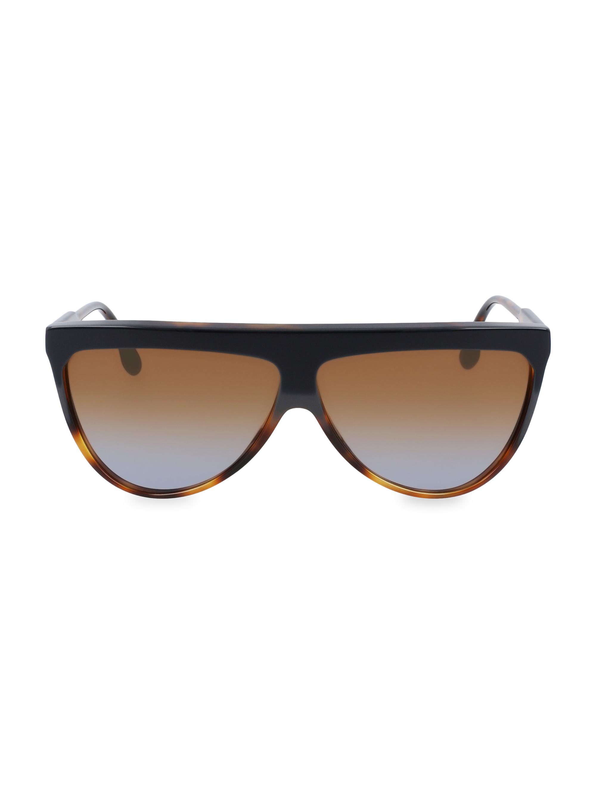 Victoria Beckham Women's Guilloche 65MM Mask Sunglasses - Tortoise