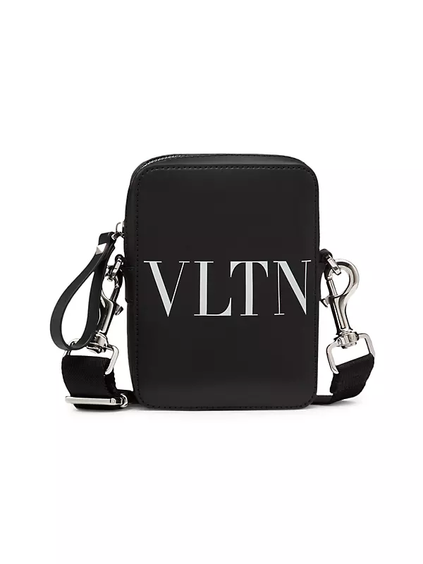 Shop Valentino Garavani VLTN Small Leather Crossbody Bag