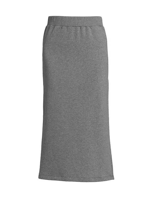 Cotton-Blend Jersey Midi-Skirt