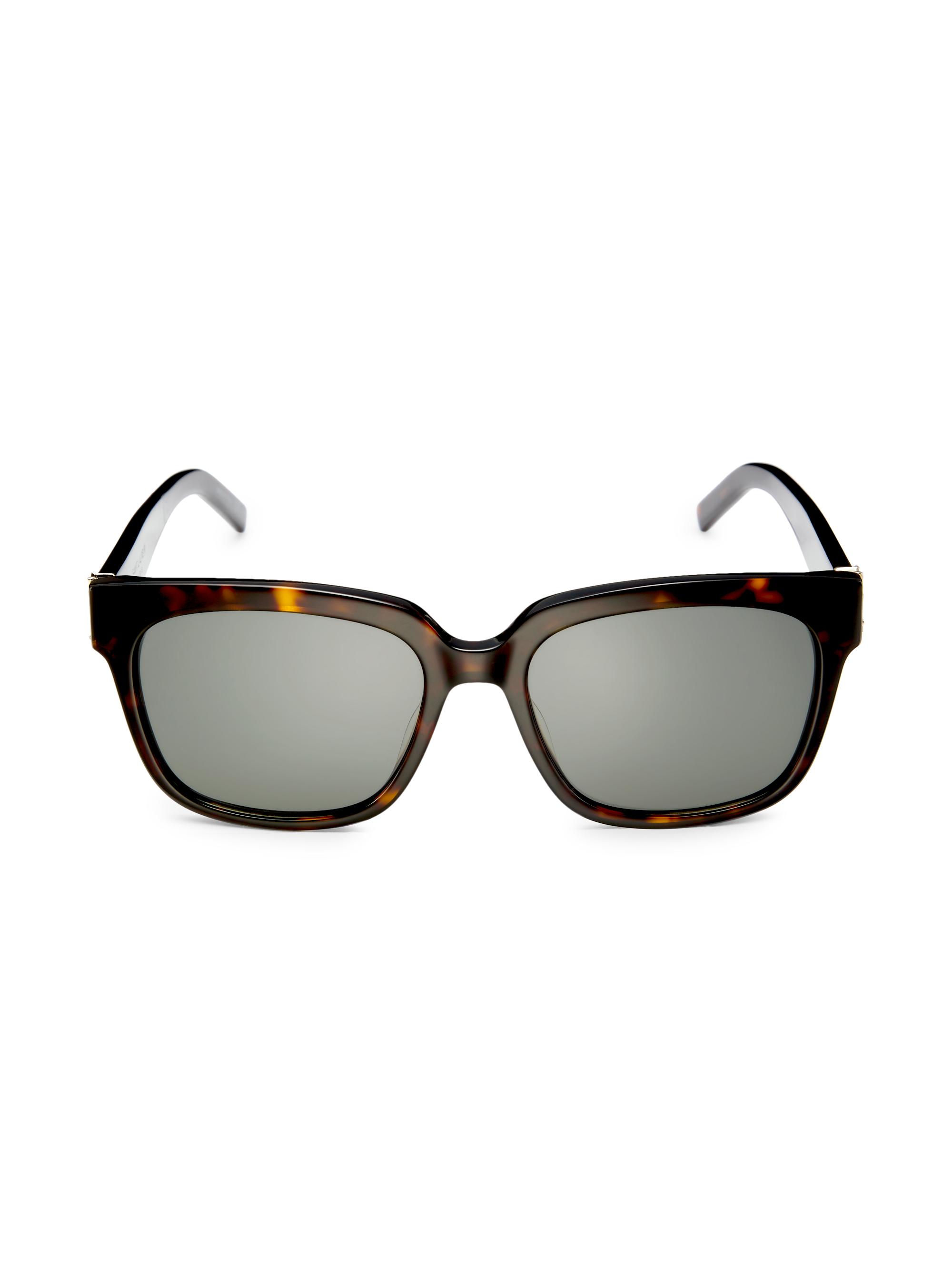 Saint Laurent Women's 54MM Square Sunglasses - Havana
