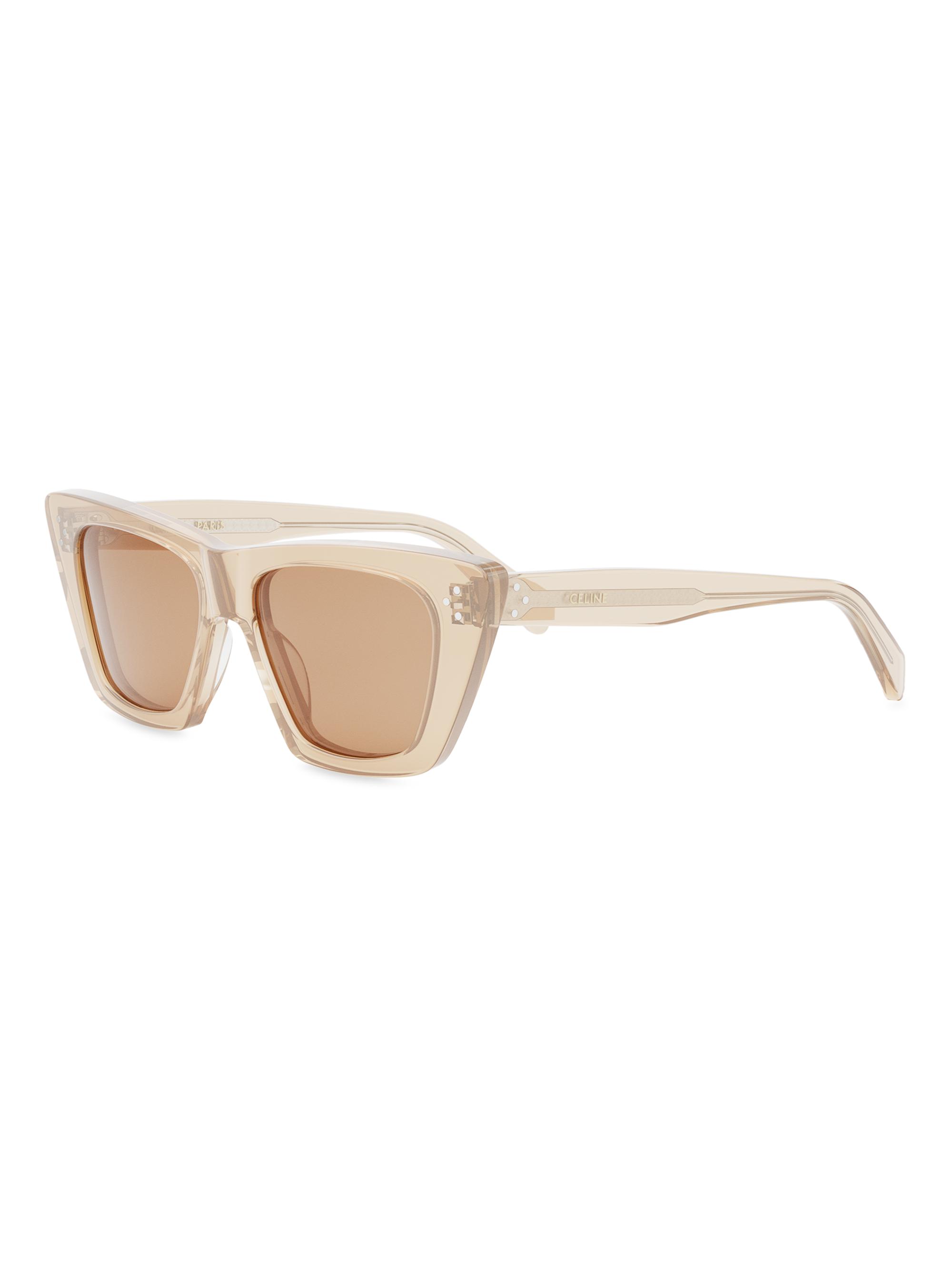 CELINE Women's 51MM Cat-Eye Sunglasses - Transparent Light Orange | Thumbnail 9