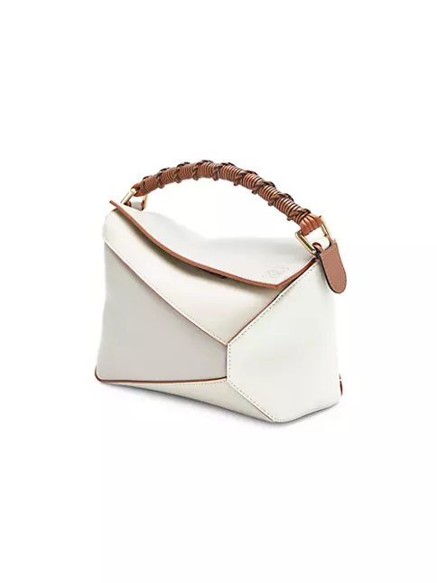 Loewe White Leather Small Puzzle Shoulder Bag Loewe