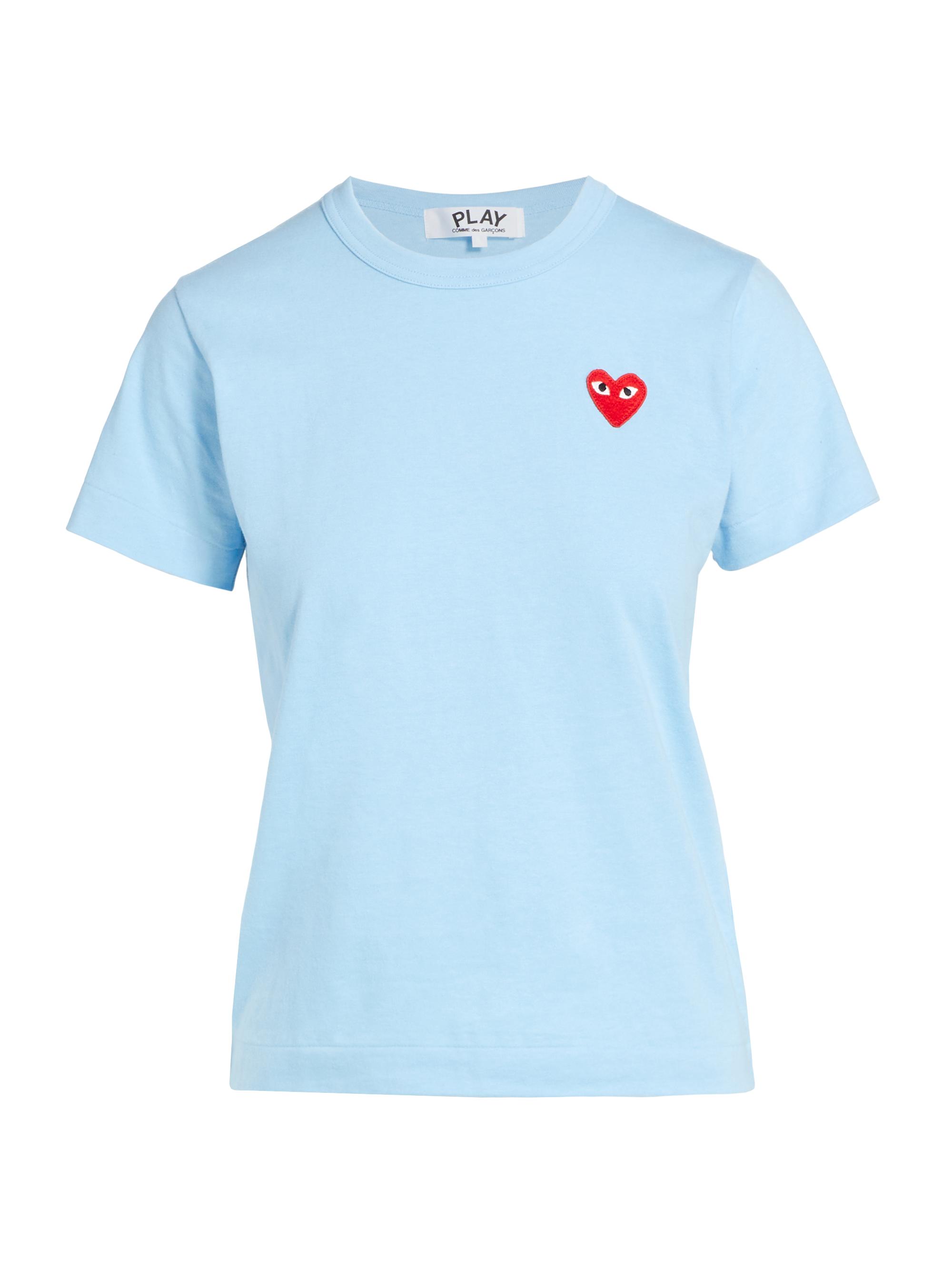 Comme des Garçons PLAY Women's Heart Cotton T-Shirt - Blue