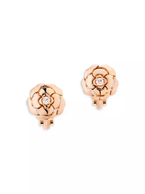 Bouton de Camélia transformable earrings - J10826