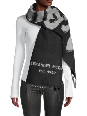 ALEXANDER MCQUEEN - Graffiti Wool Scarf