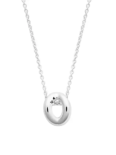 1G Polished Sterling Silver Entrelacs Pendant & Chain Necklace