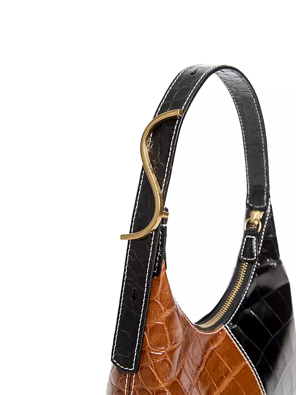 Scotty Croc-Embossed Leather Hobo Bag