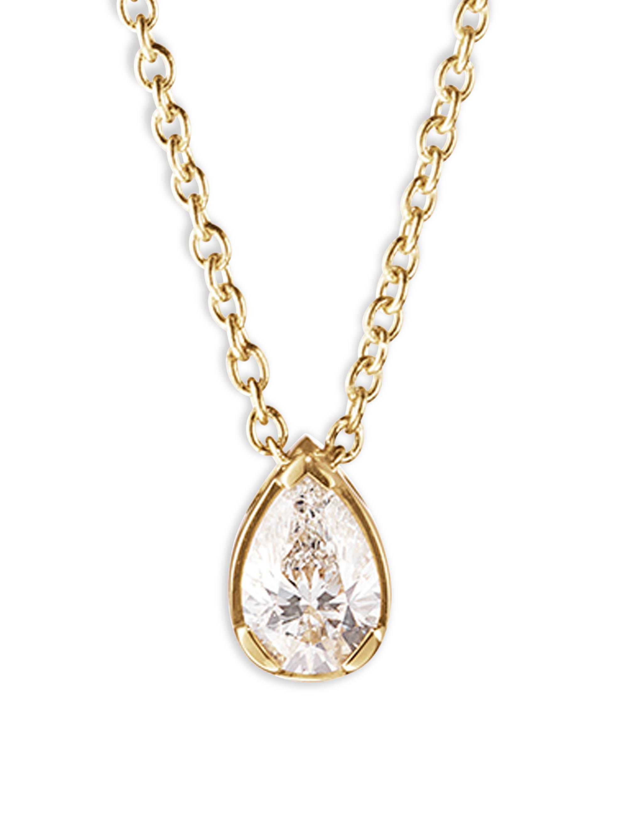 Sophie Bille Brahe Women's Goutte De Diamant 18K Yellow Gold & Diamond Pendant Necklace - Yellow Gold