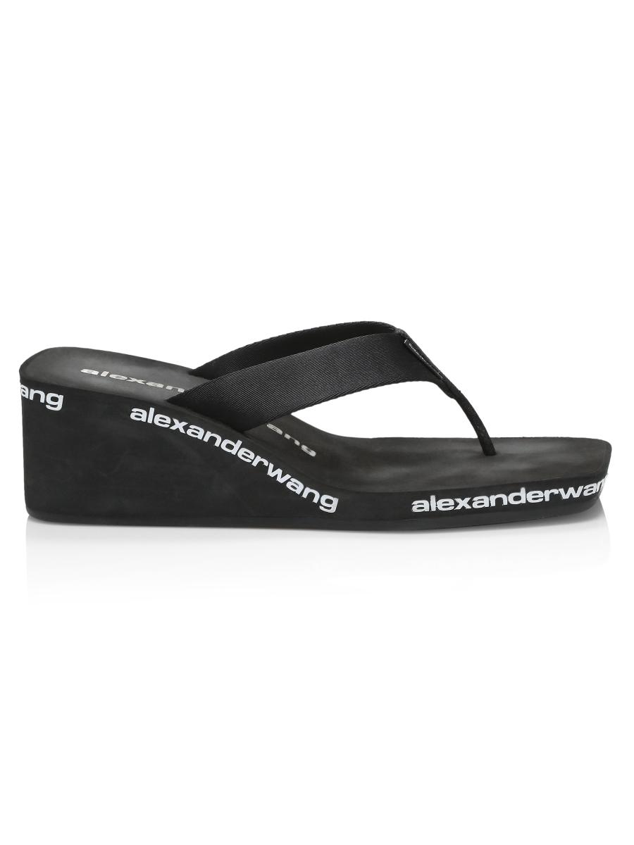 Alexander Wang AW Thong Wedge Mules | Saks Fifth Avenue