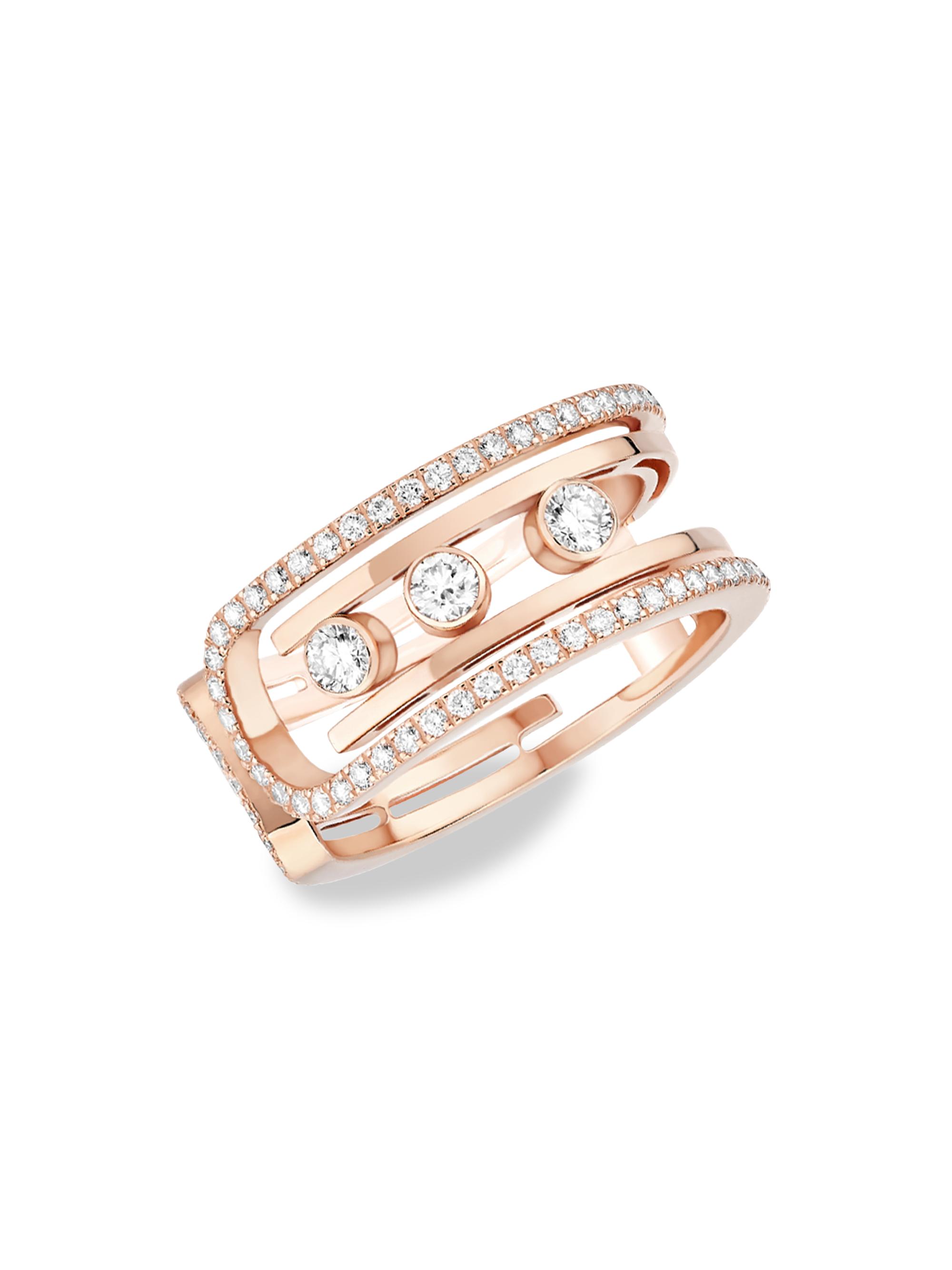 Messika Women's Move 10th 18K Rose Gold & Diamond Ring - Pink Gold