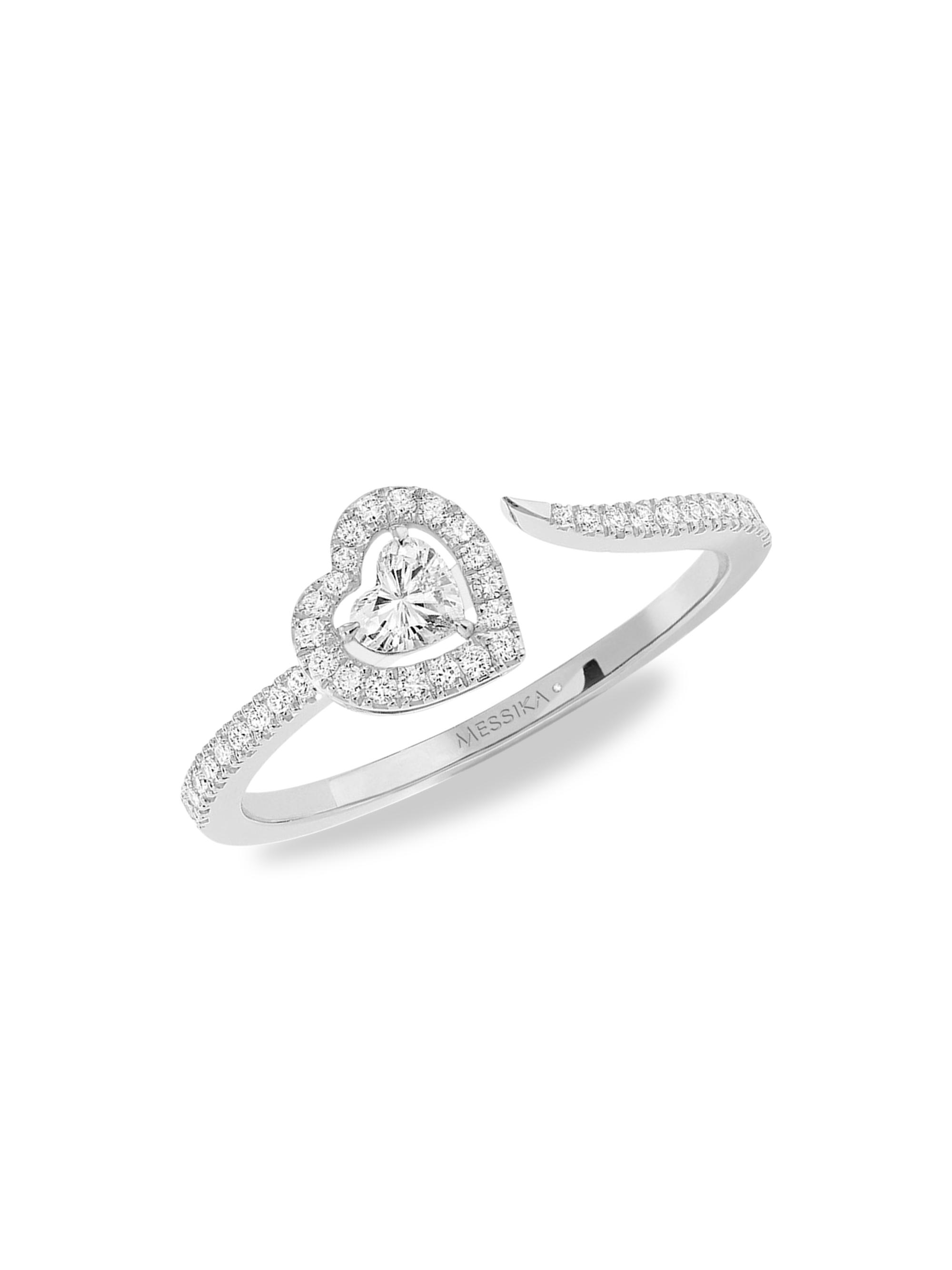 Messika Women's Joy Couer 18K White Gold & Diamond Ring - White Gold