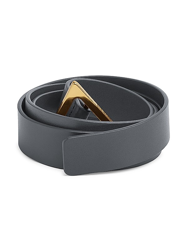 Shop Bottega Veneta Triangle-Buckle Leather Belt | Saks Shop Bottega Veneta Triangle-Buckle Leather Belt | Saks