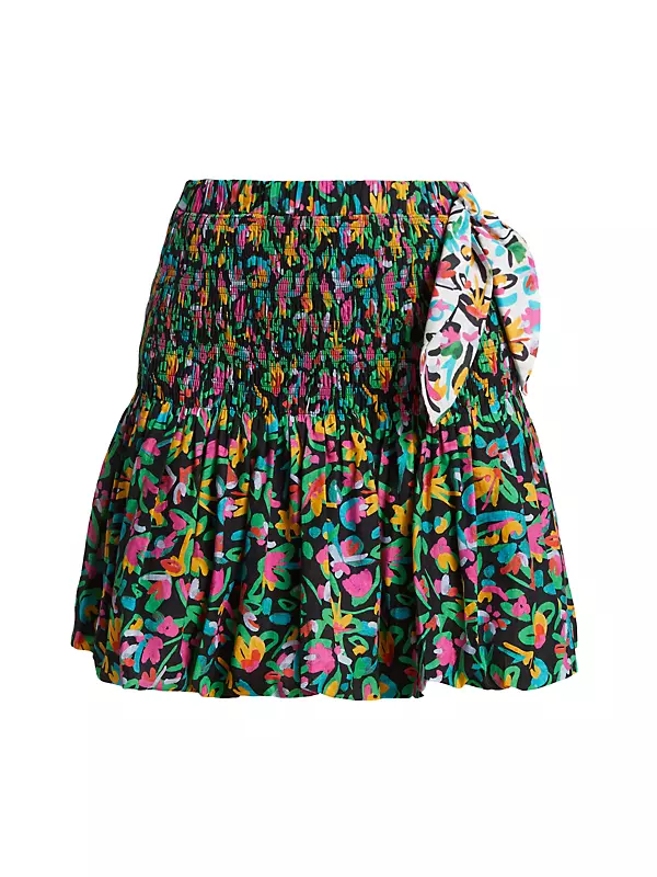 Kira Printed Smocked Skirt