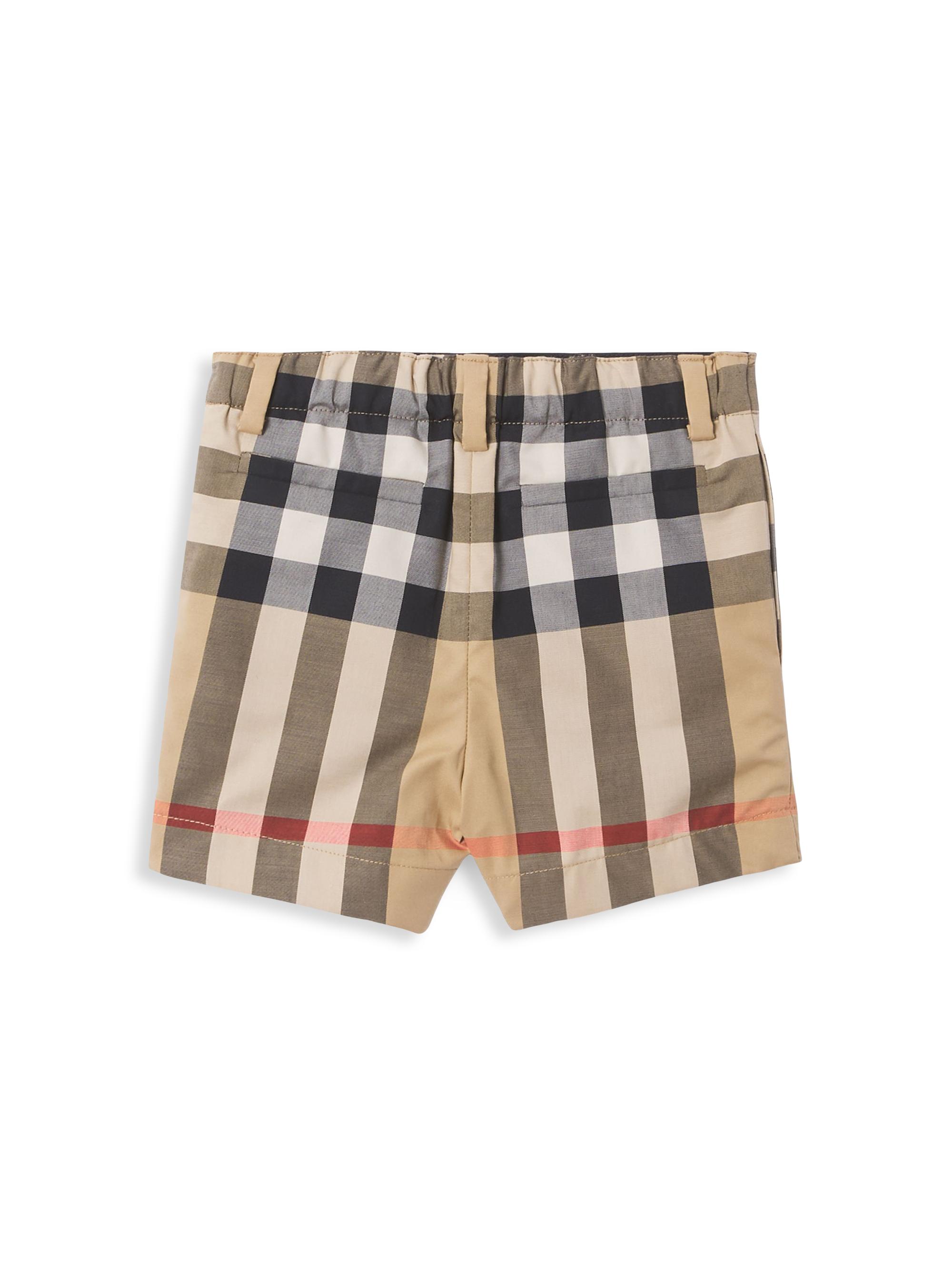 Burberry Kids check-print cotton shorts - Brown