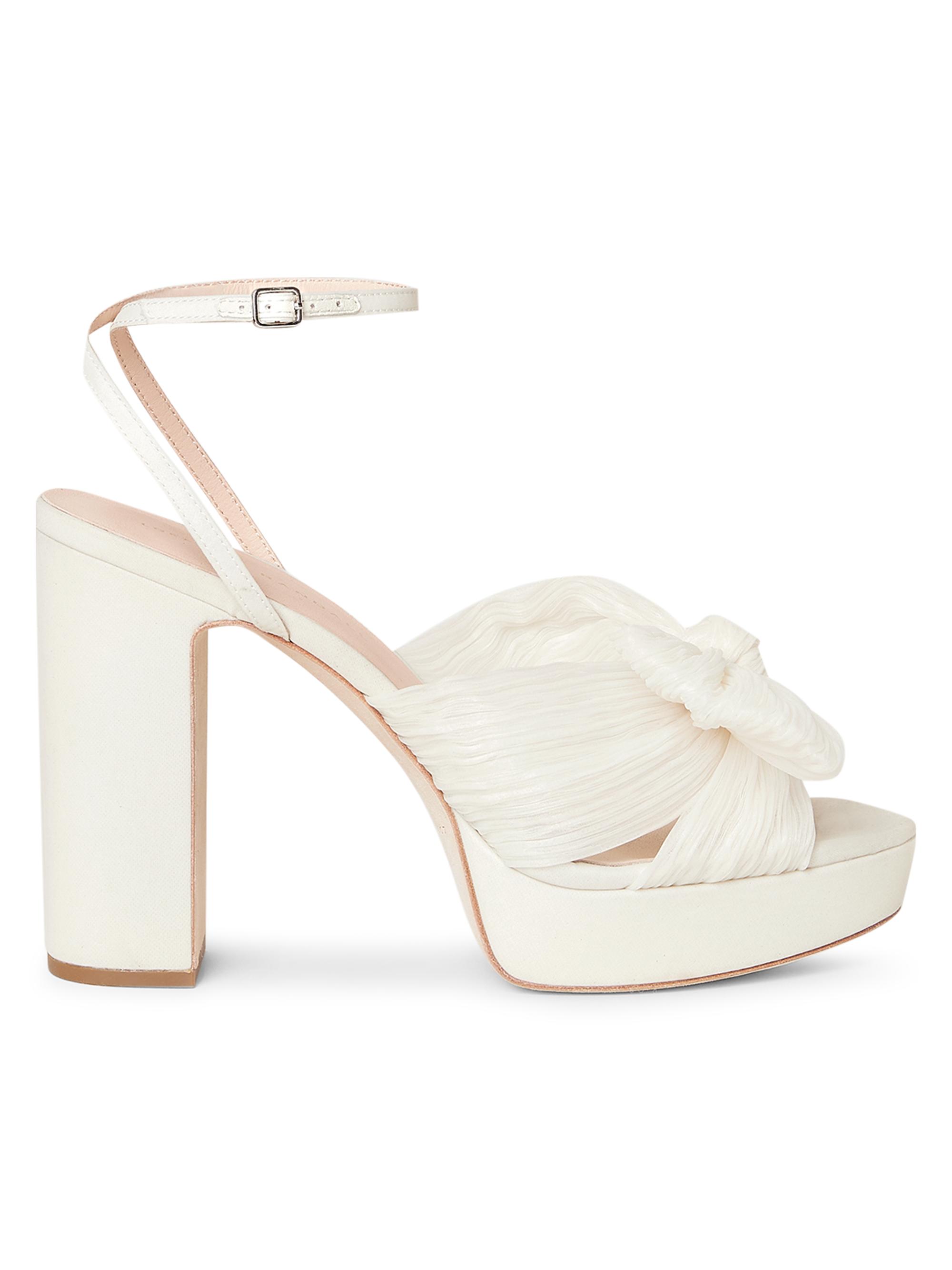Loeffler Randall Women's Natalia Knotted Platform Sandals - Pearl