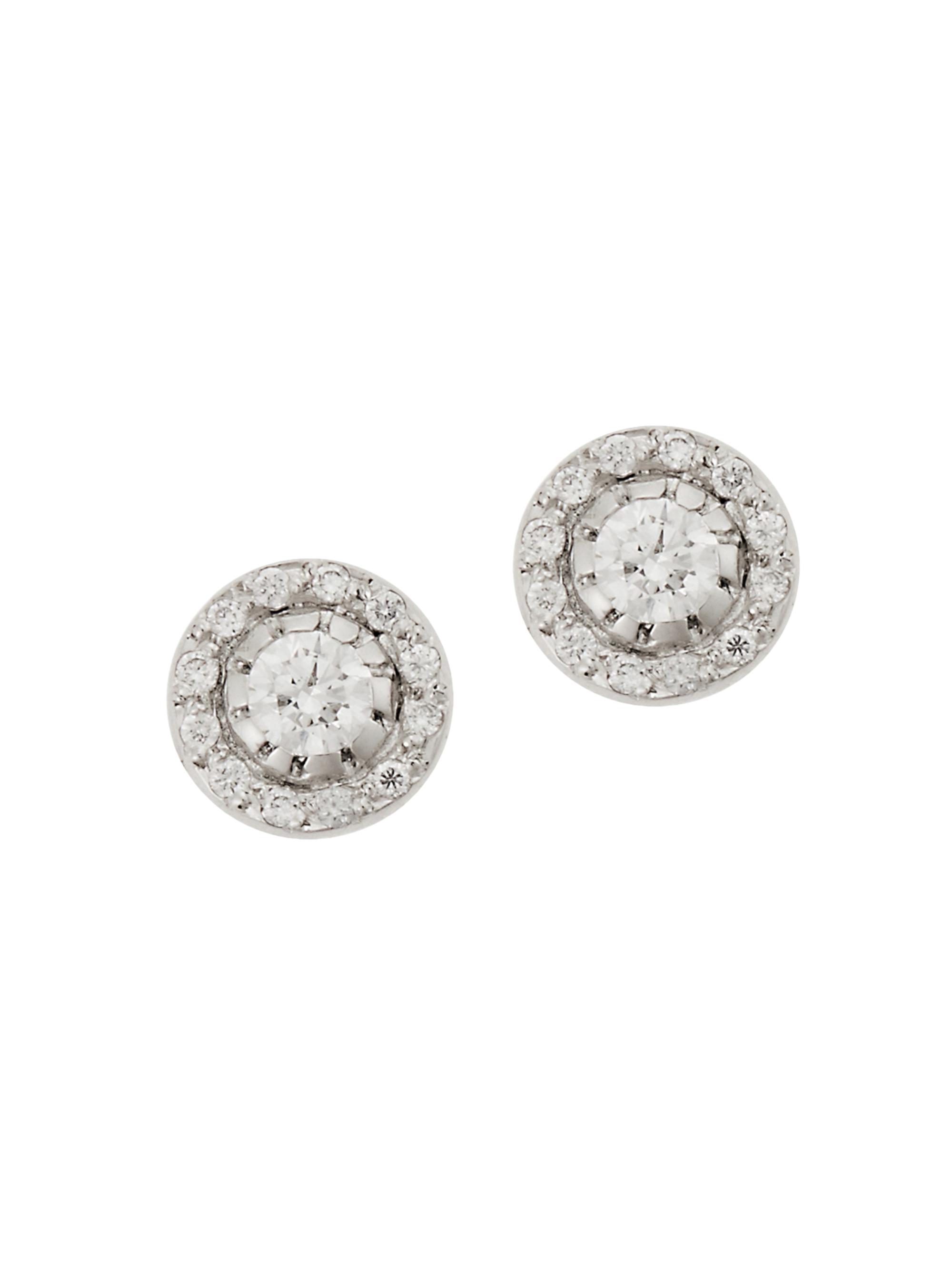 Ileana Makri Women's Classic Solitaire 18K White Gold & Diamond Stud Earrings - White Gold